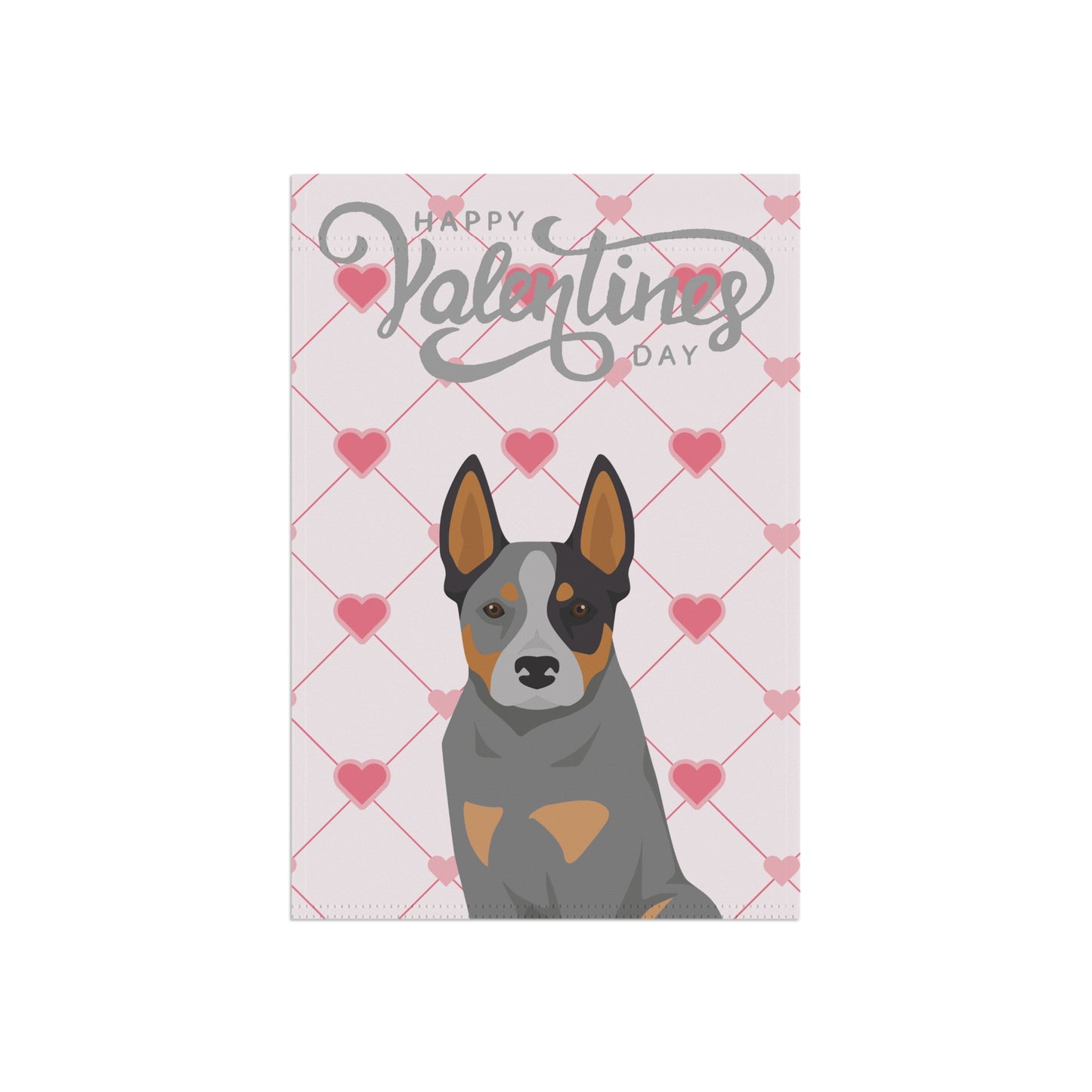 Australian Cattle Dog Valentines Day Garden Flag