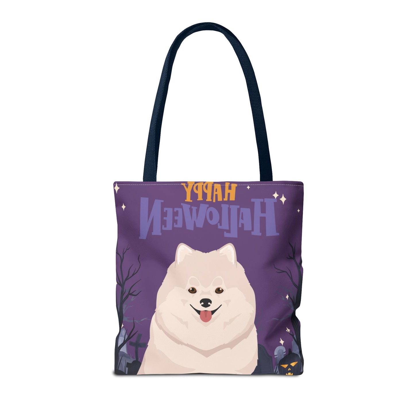 Pomeranian Dog Happy Halloween Tote Bag 16x16