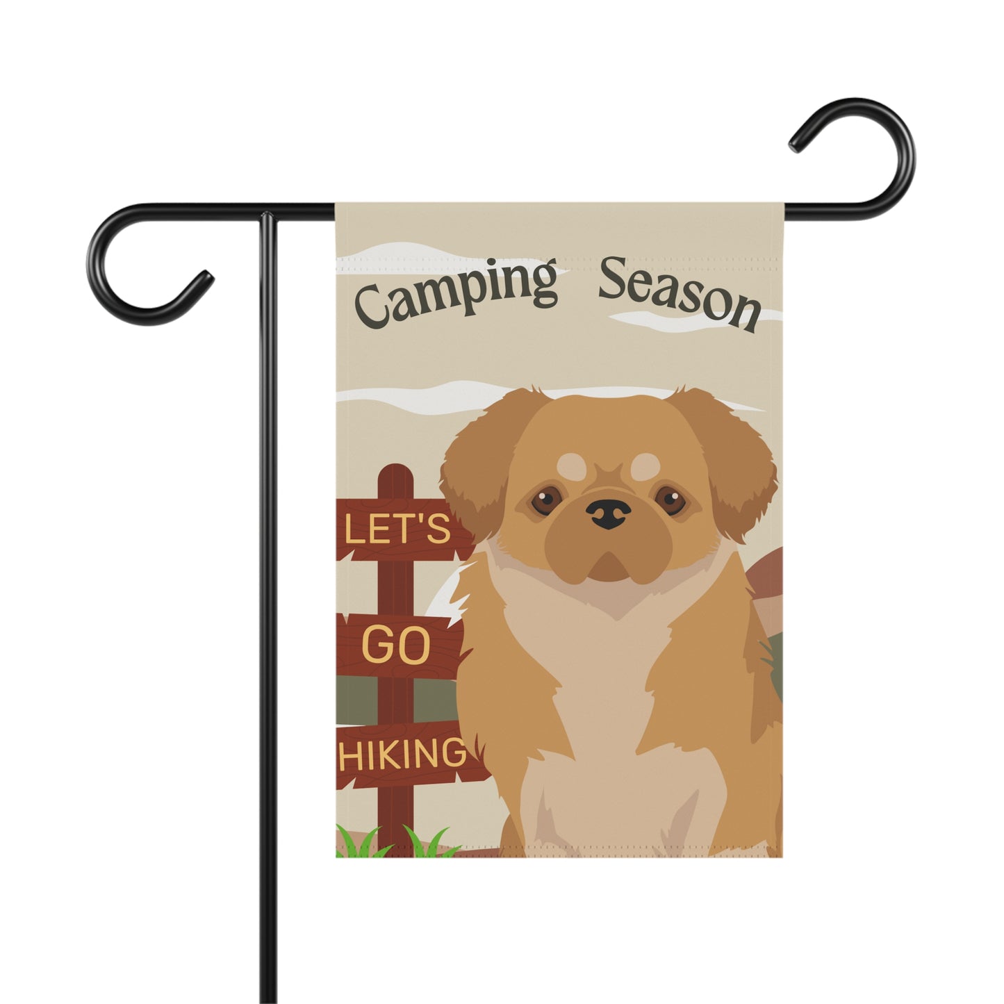 Tibetan Spaniel Dog Camping Garden Flag