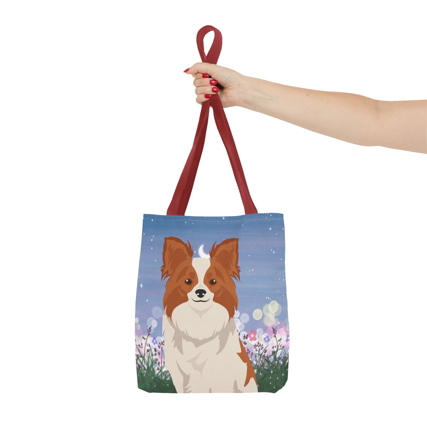 Papillon Dog Tote Bag 13x13