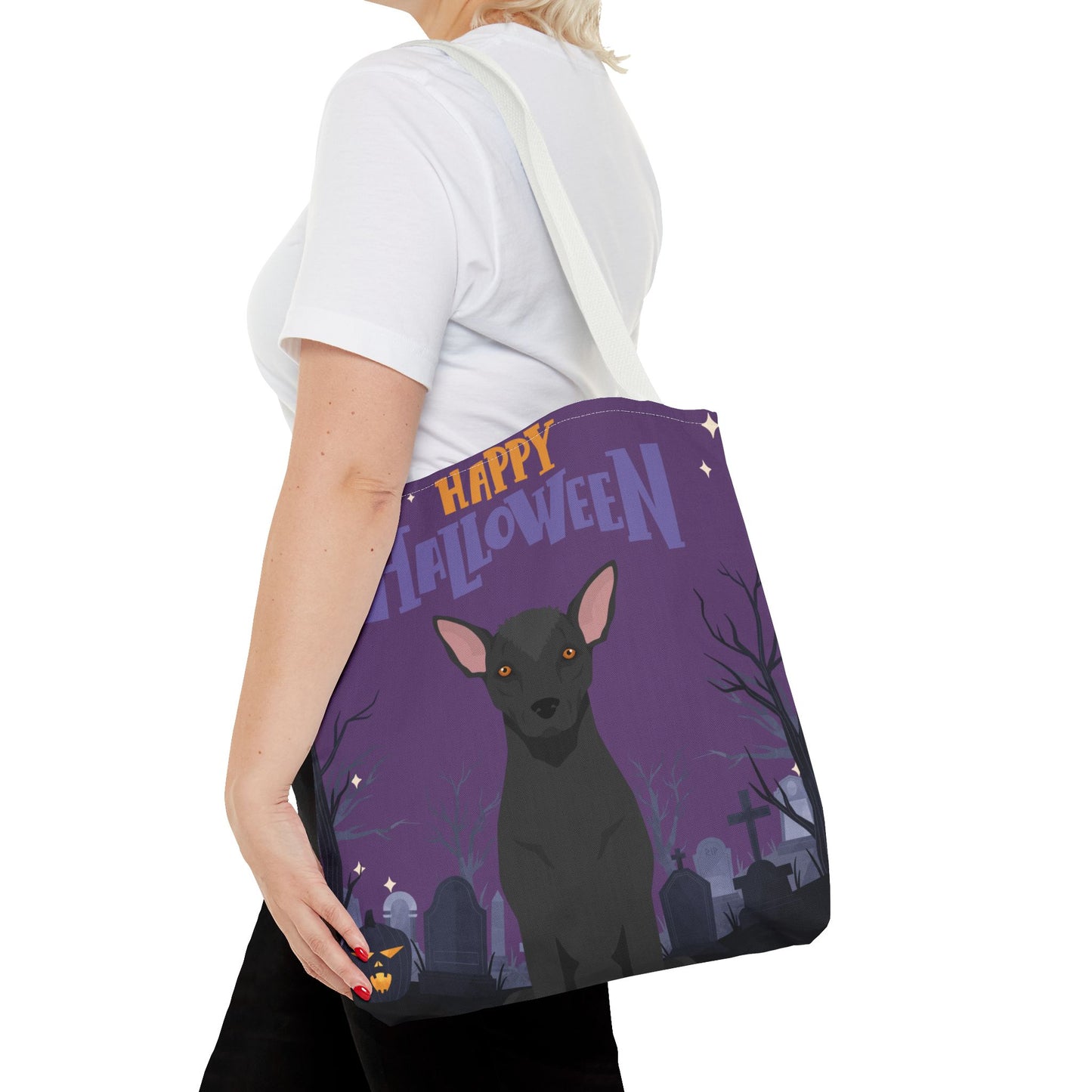 Xoloitxcuintli Dog Happy Halloween Tote Bag 16x16