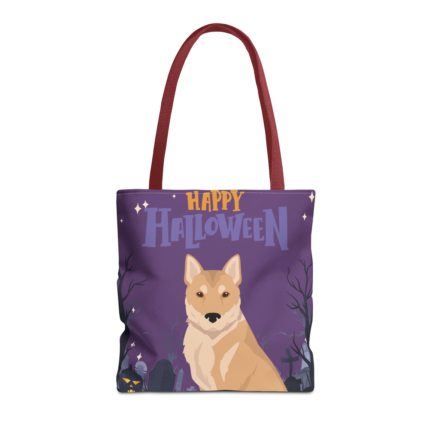 Korean Jindo Dog Happy Halloween Tote Bag 16x16