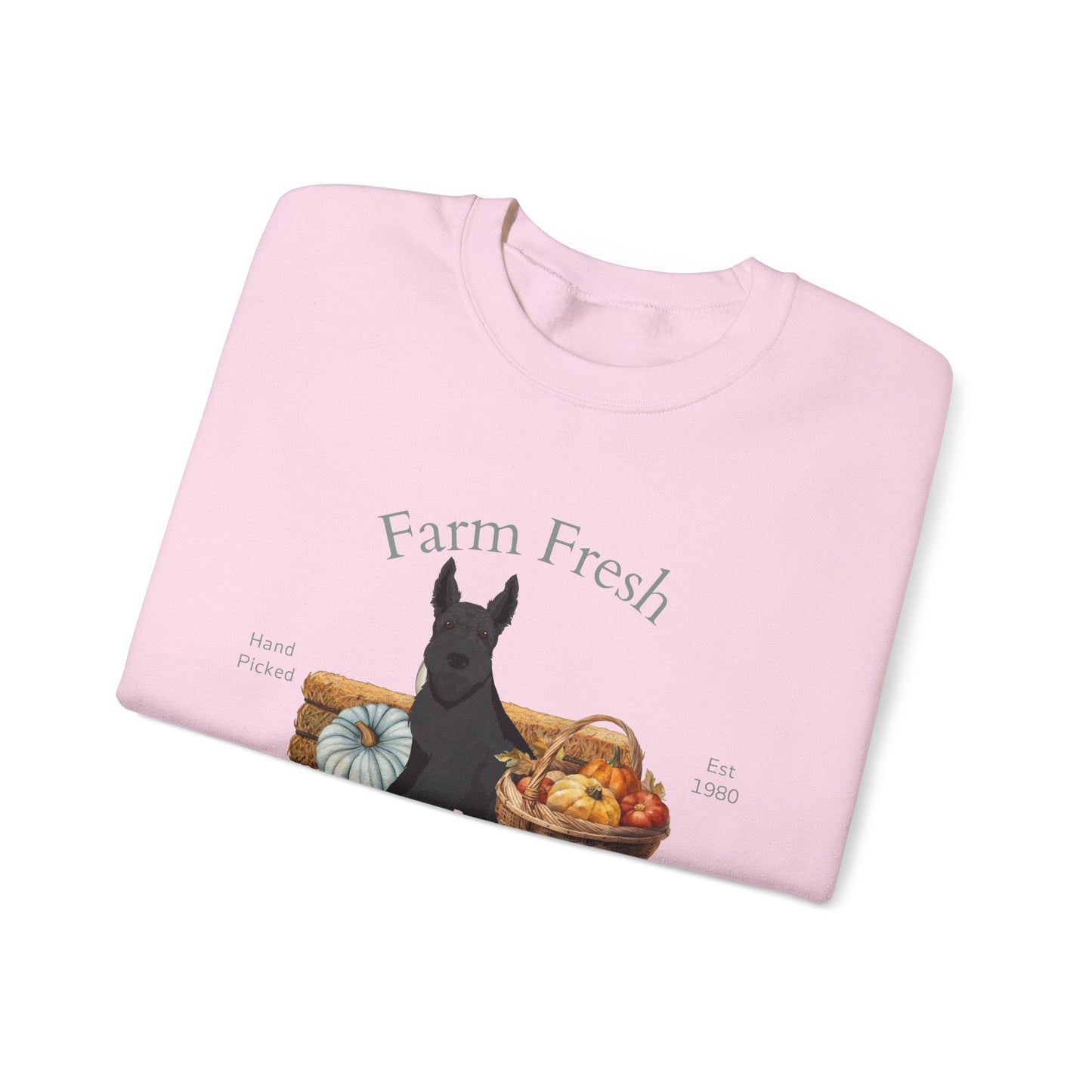Scottish Terrier Dog Fall Farm Fresh Unisex Heavy Blend Crewneck Sweatshirt