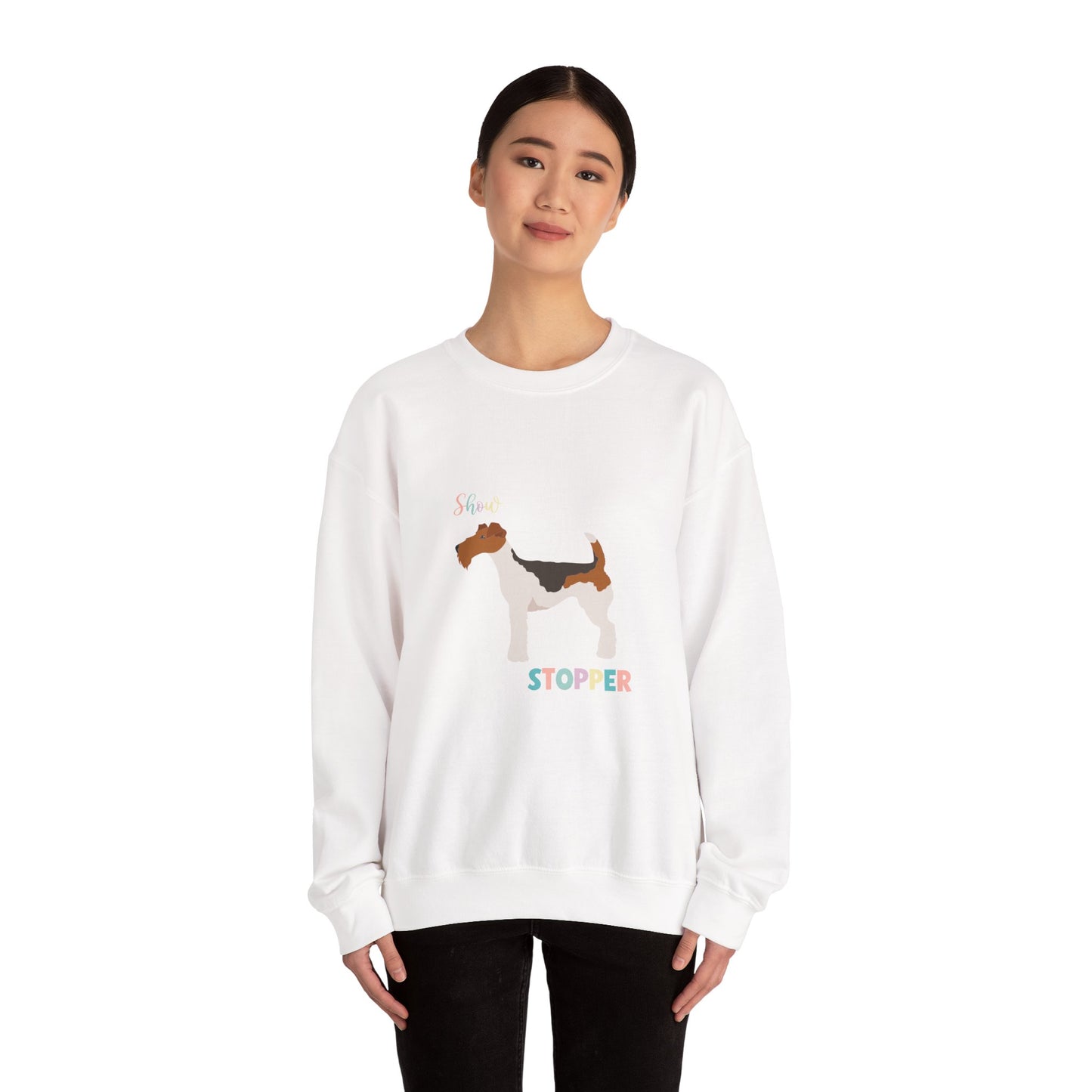 Wire Fox Terrier Dog Unisex Heavy Blend Crewneck Sweatshirt