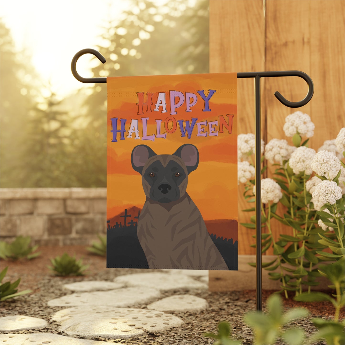 Saint Miguel Cattle Dog Dog Halloween Garden Flag