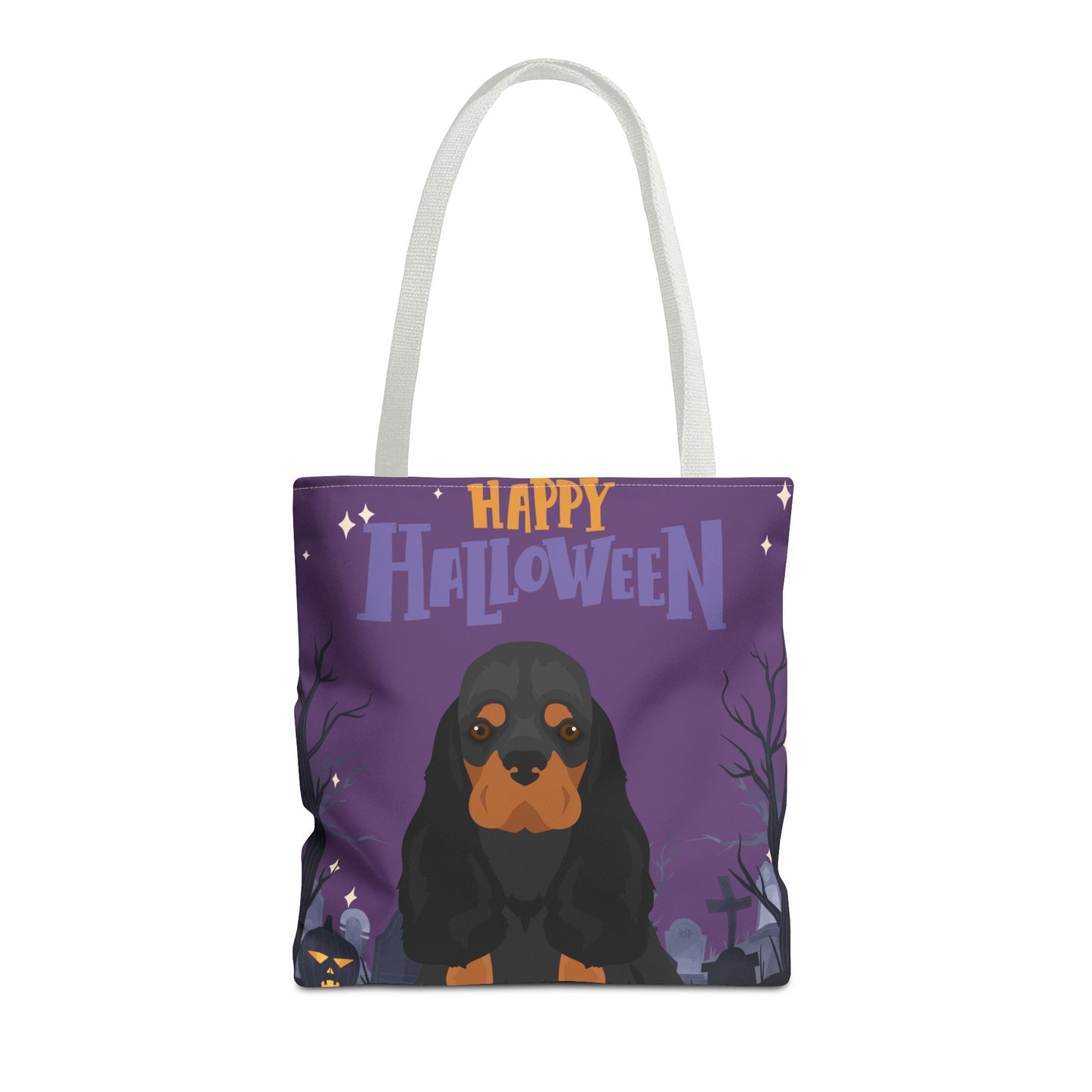 Cocker Spaniel Dog Happy Halloween Tote Bag 16x16
