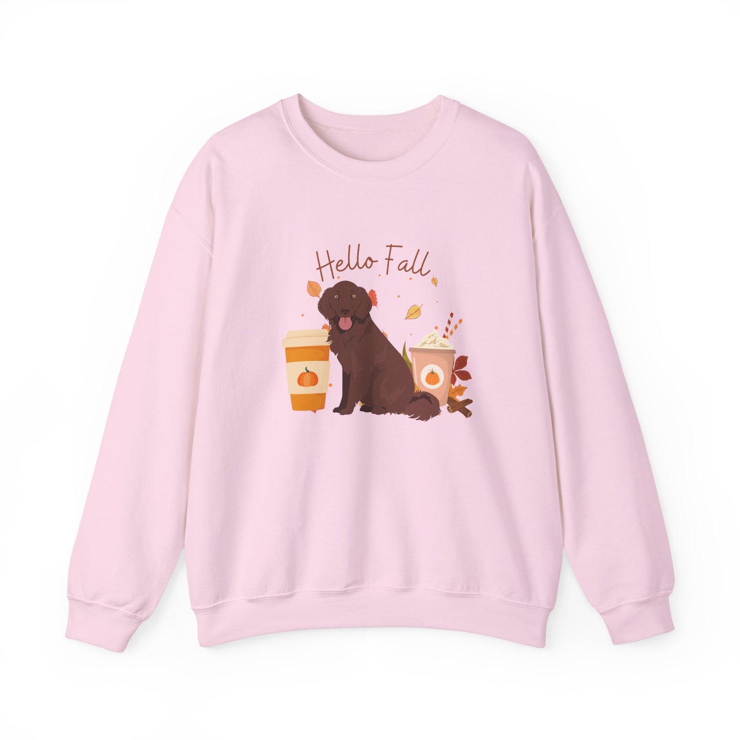 Flat Coated Retriever Dog Fall Halloween Unisex Heavy Blend Crewneck Sweatshirt