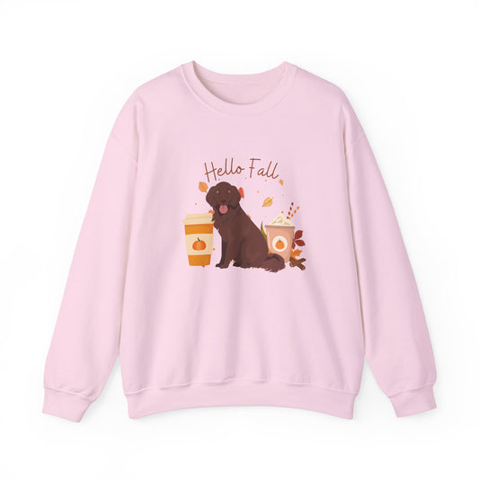 Flat Coated Retriever Dog Fall Halloween Unisex Heavy Blend Crewneck Sweatshirt