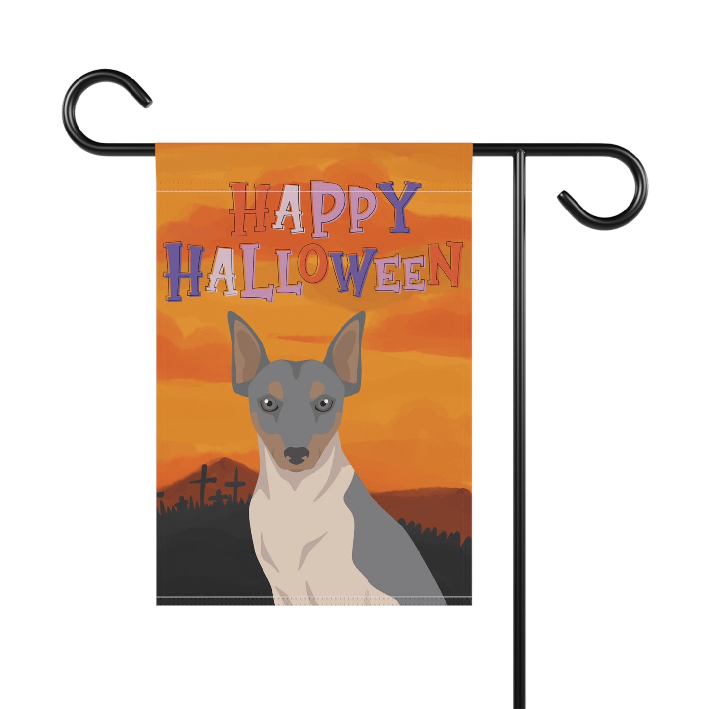 Brazilian Terrier Dog Halloween Garden Flag