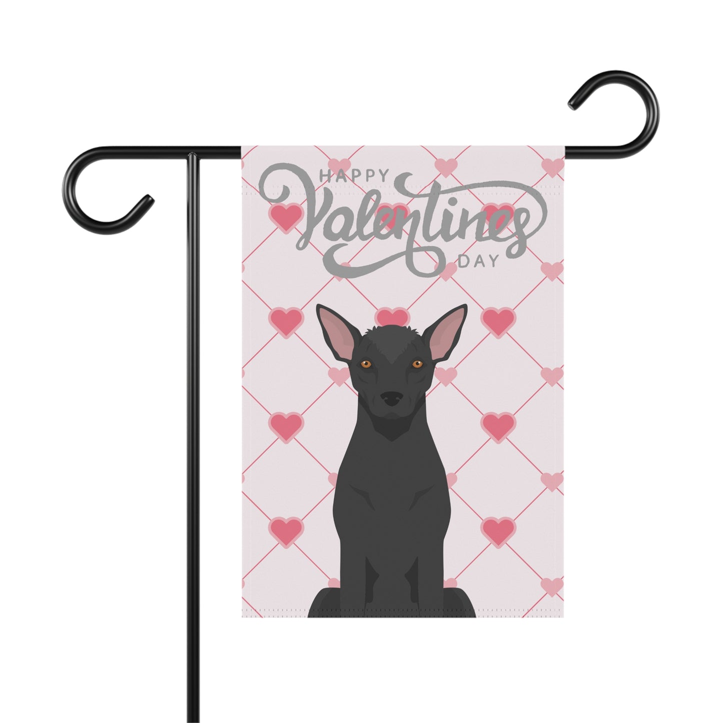 Xoloitzcuintli Dog Valentines Day Garden Flag