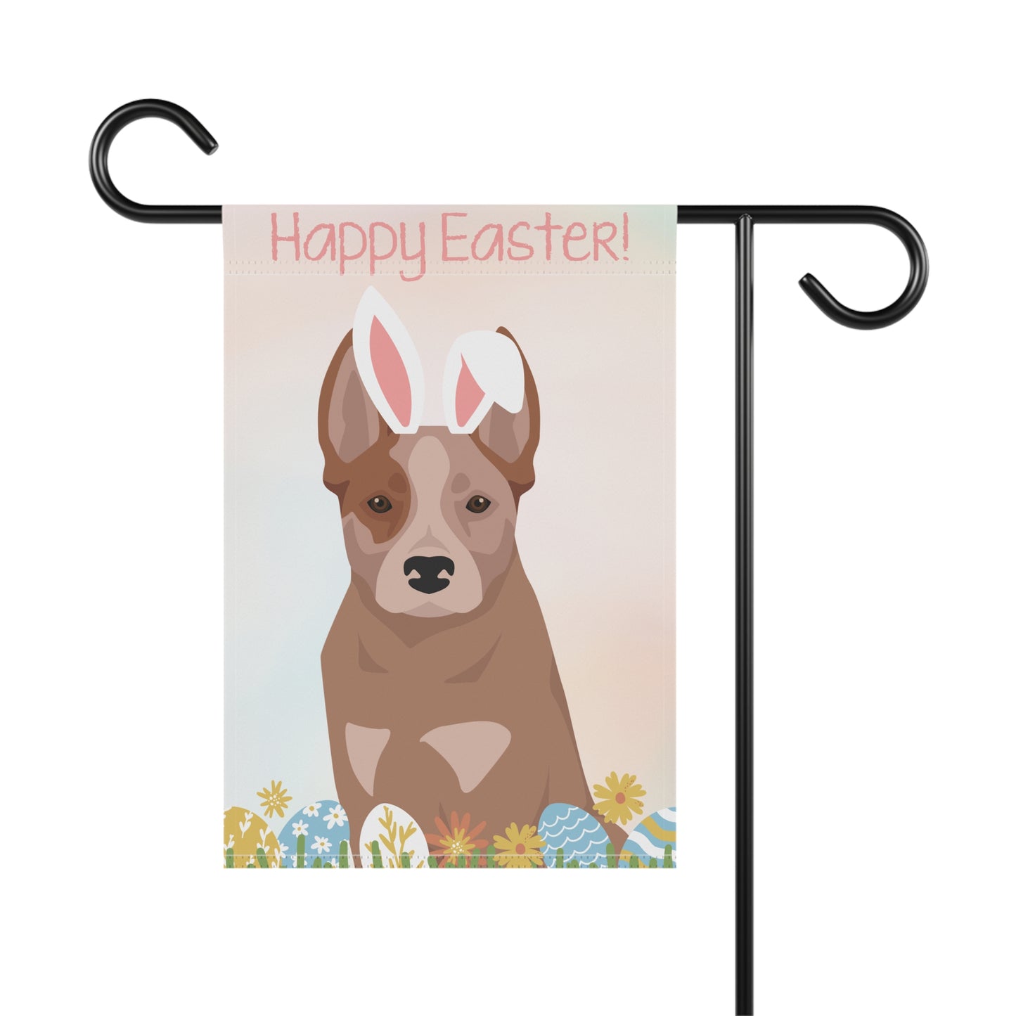 Australian Cattle Dog Happy Easter Garden Flag