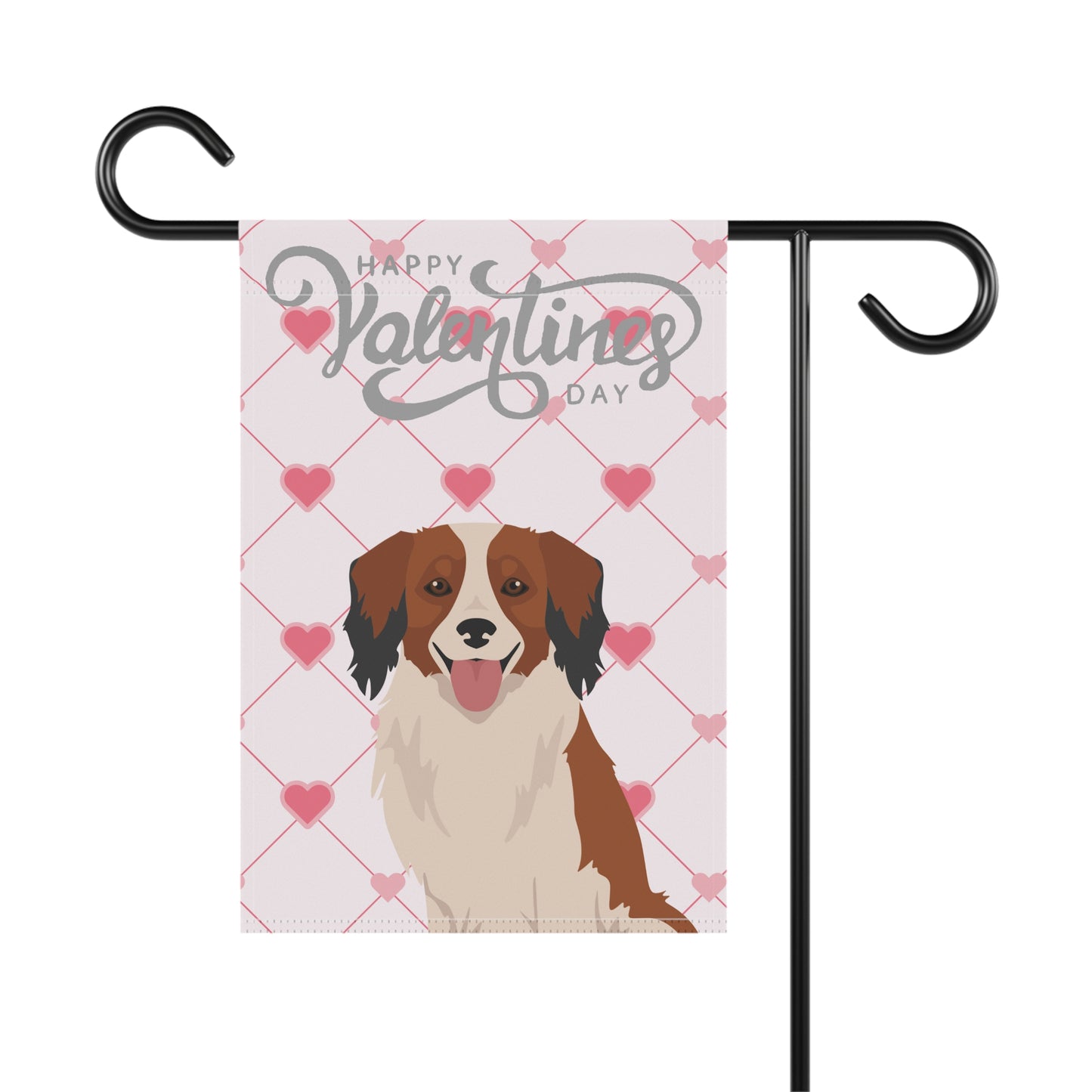 Kooikerhondje Dog Valentines Day Garden Flag