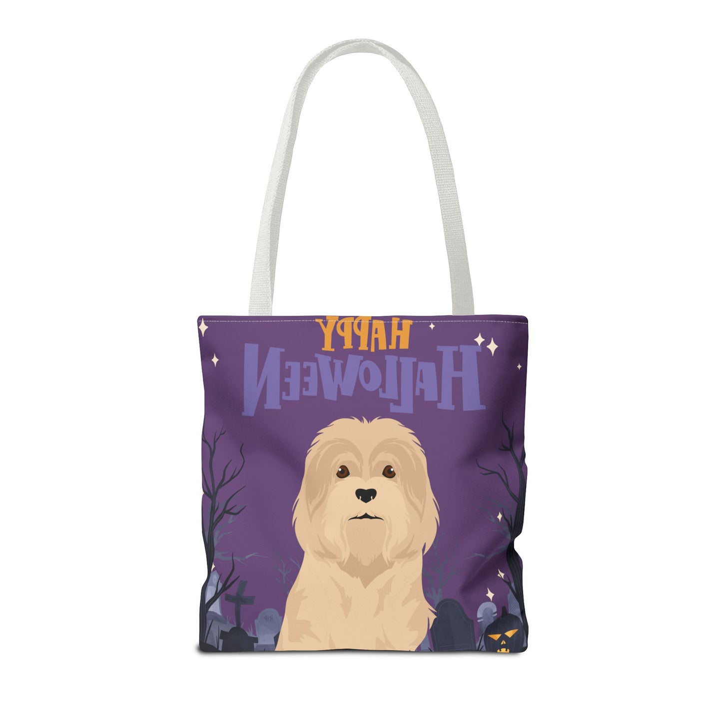 Lowchen Dog Happy Halloween Tote Bag 16x16