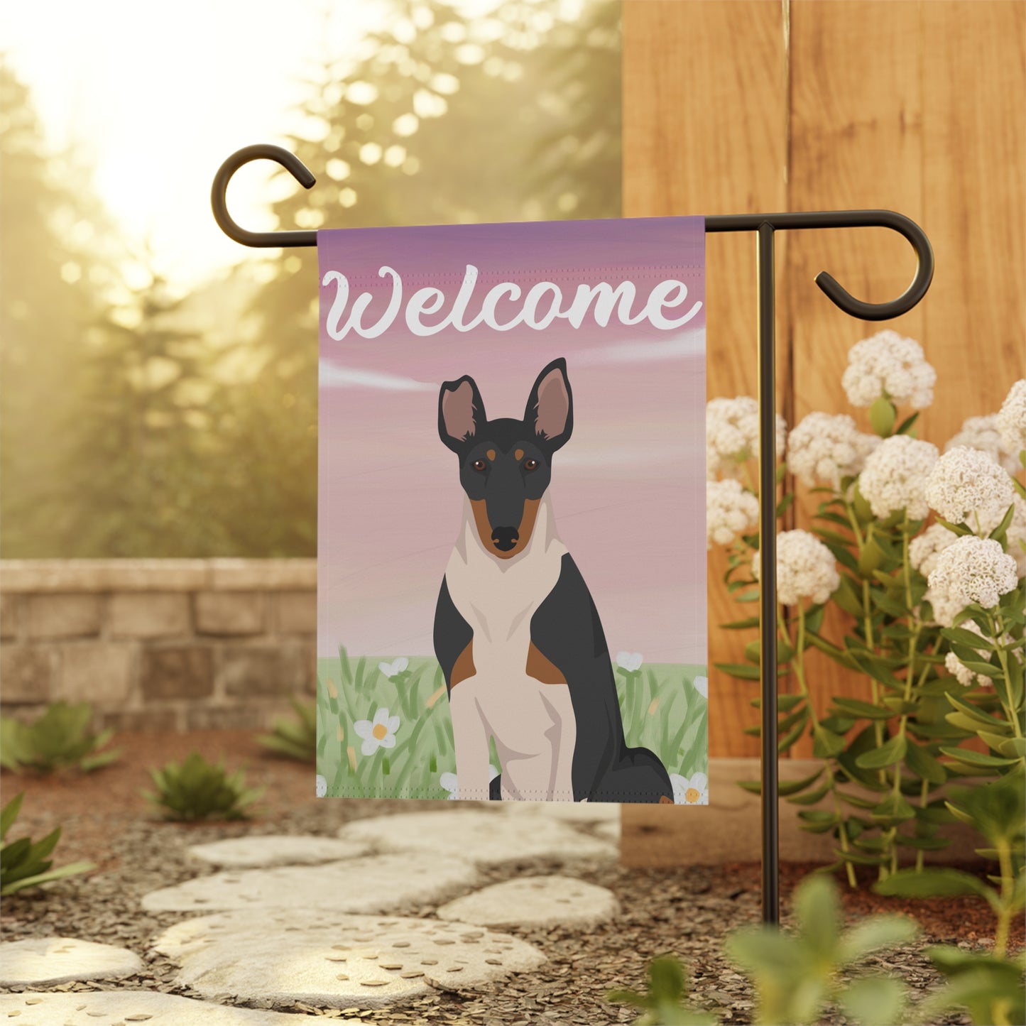 Smooth Collie Dog Welcome Garden Flag