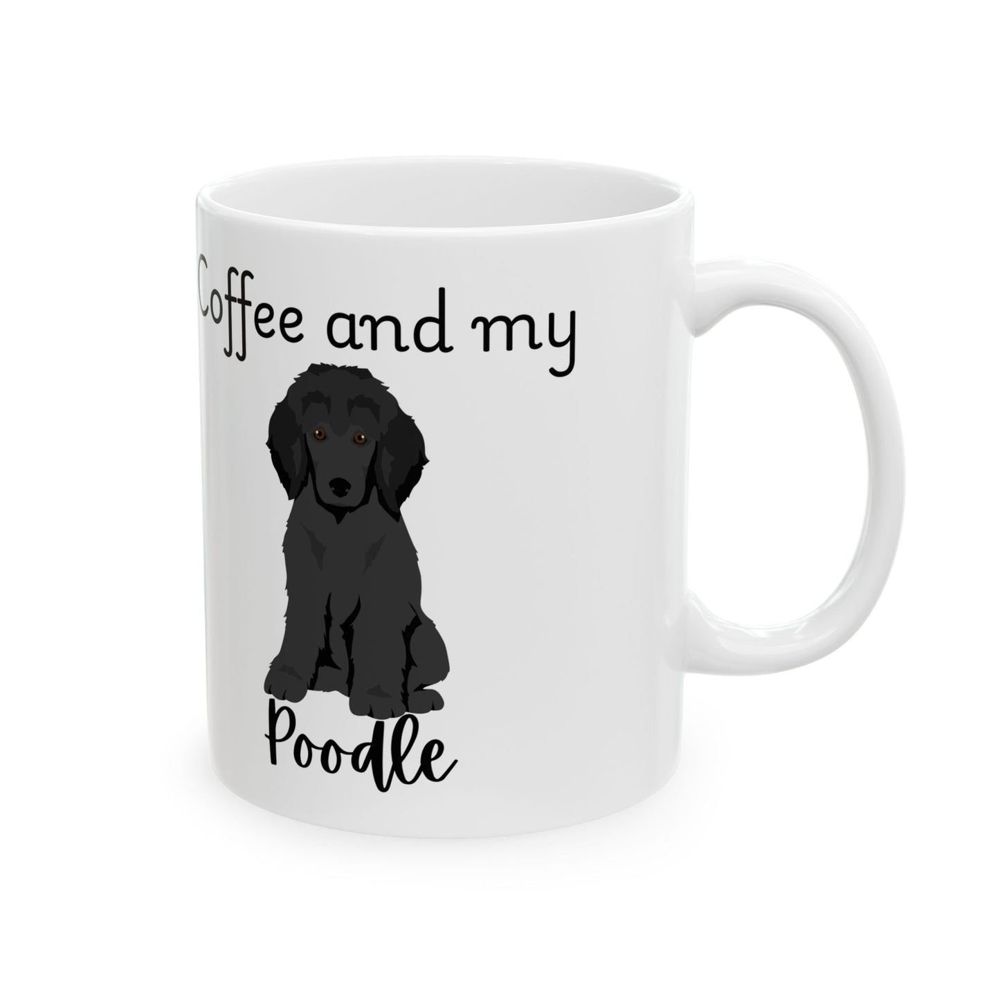 Coffee and My Poodle Ceramic Mug | Dog Lover Gift, Pet Owner Cup, Cute Mug for Dog Moms, Funny Mug for Coffee Lovers