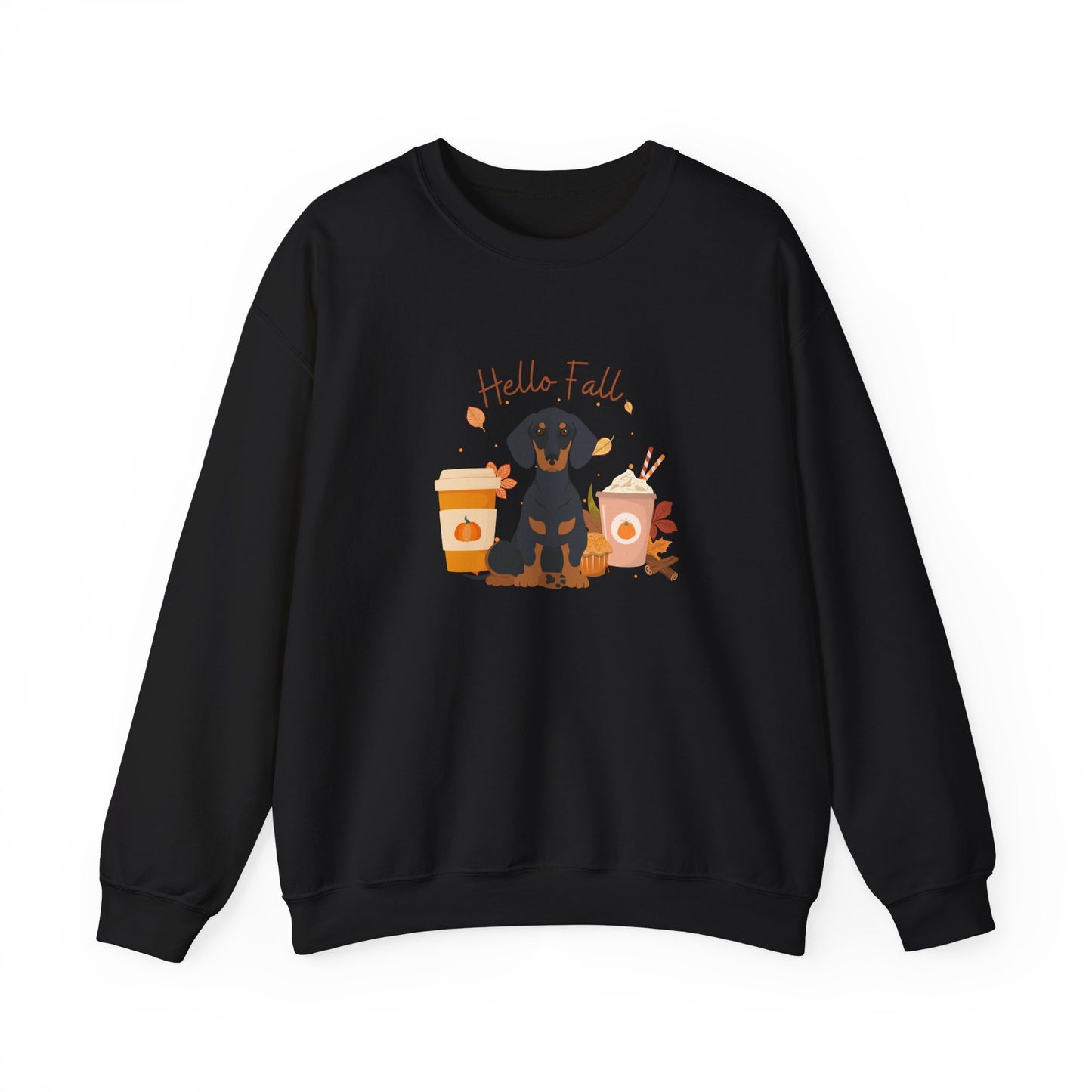 Dachshund Dog Fall Unisex Heavy Blend Crewneck Sweatshirt