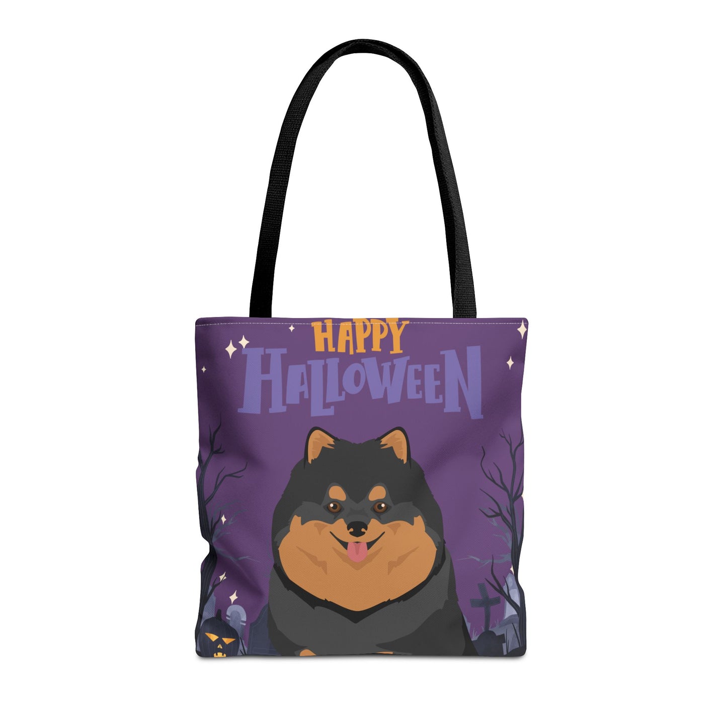 Pomeranian Dog Happy Halloween Tote Bag 16x16