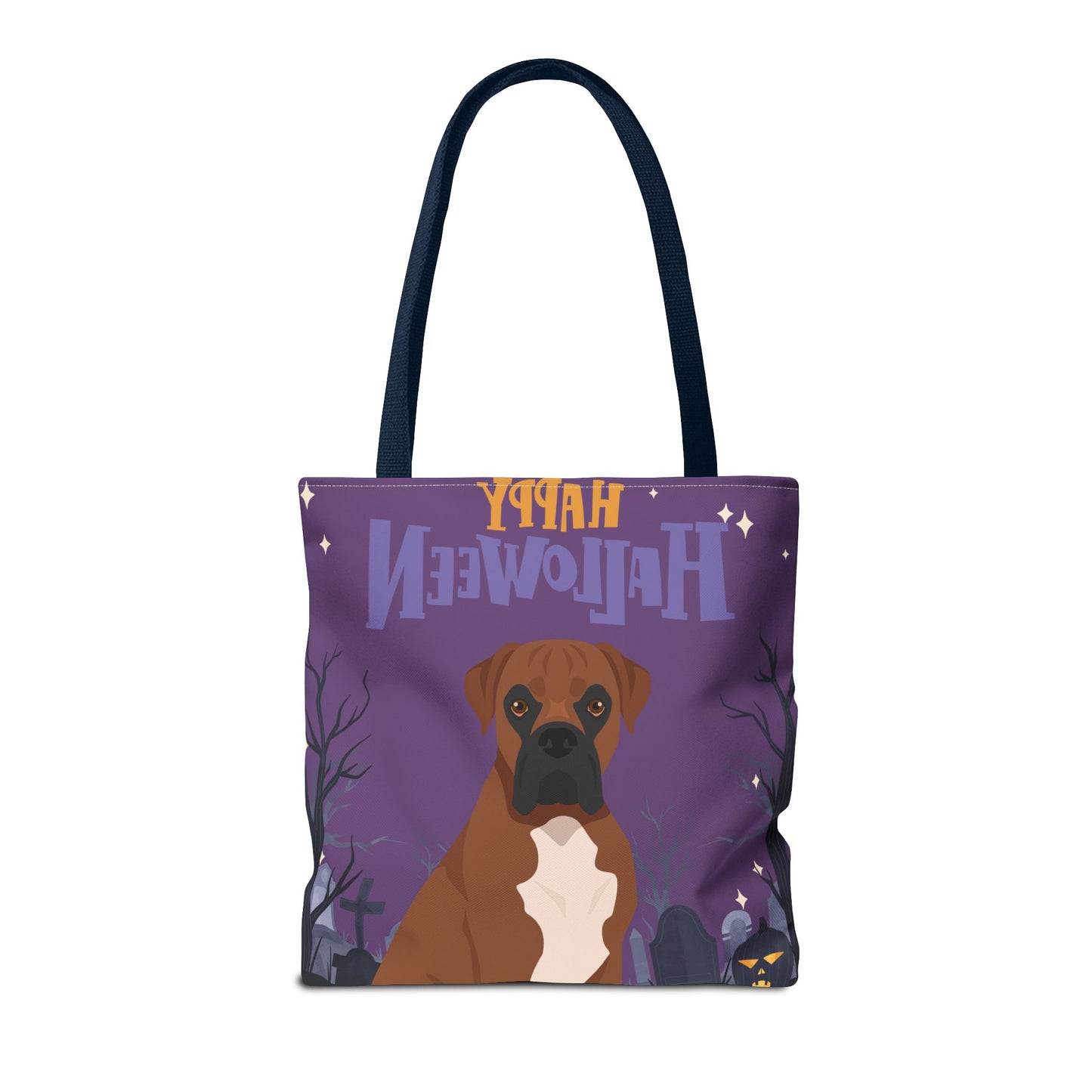 Boxer Dog Happy Halloween Tote Bag 16x16