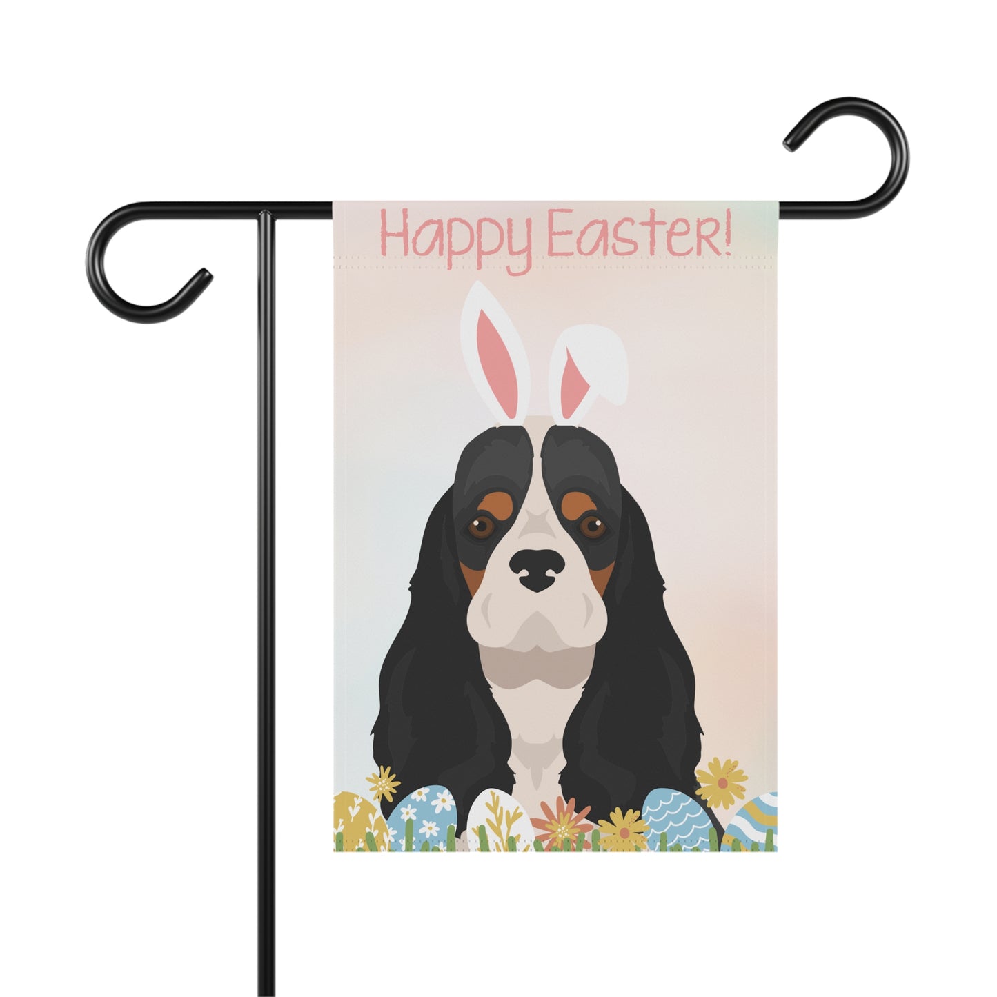 American Cocker Spaniel Dog Happy Easter Garden Flag