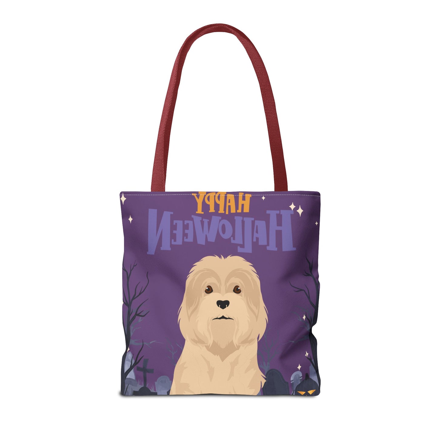 Lowchen Dog Happy Halloween Tote Bag 16x16