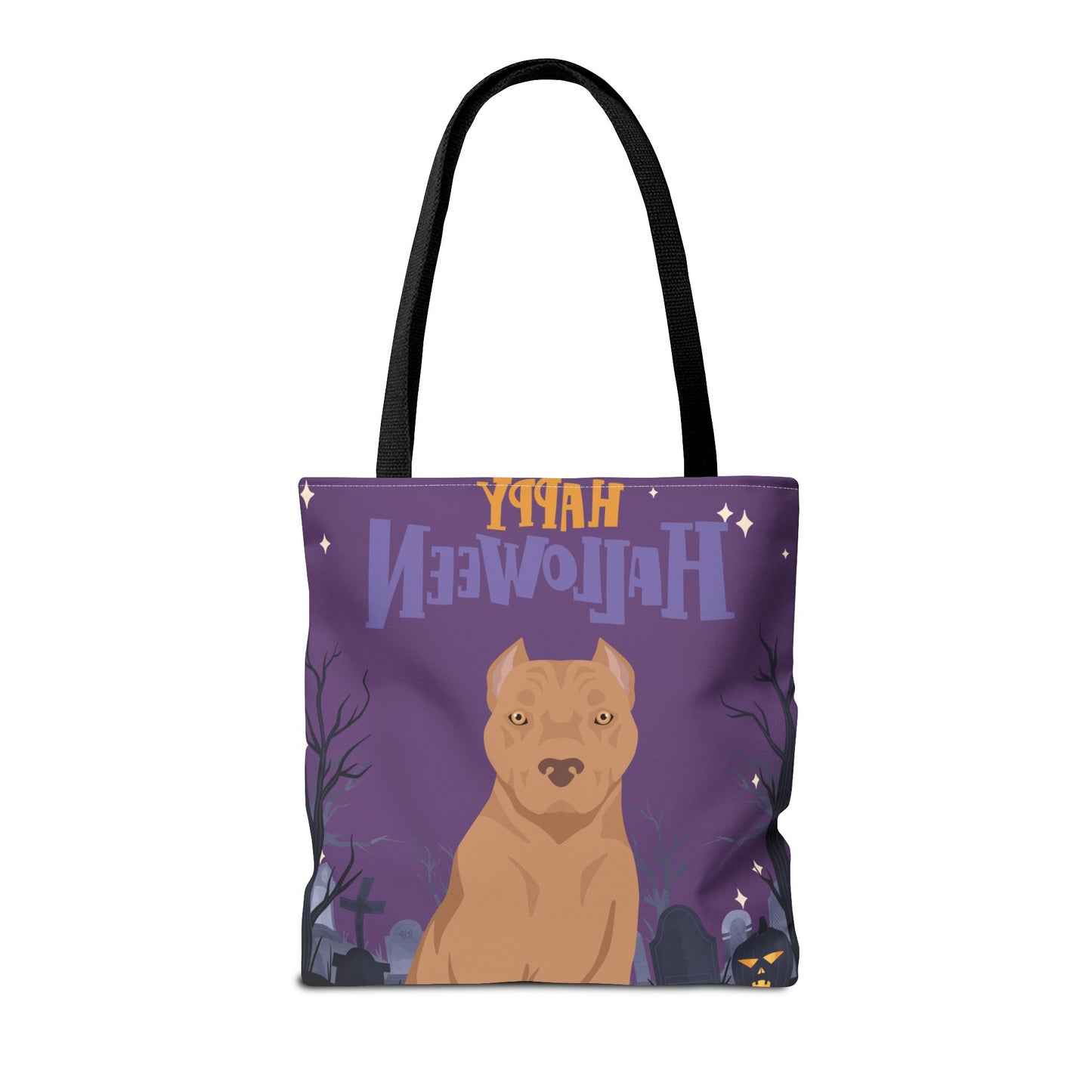 American Staffordshire Terrier Dog Happy Halloween Tote Bag 16x16