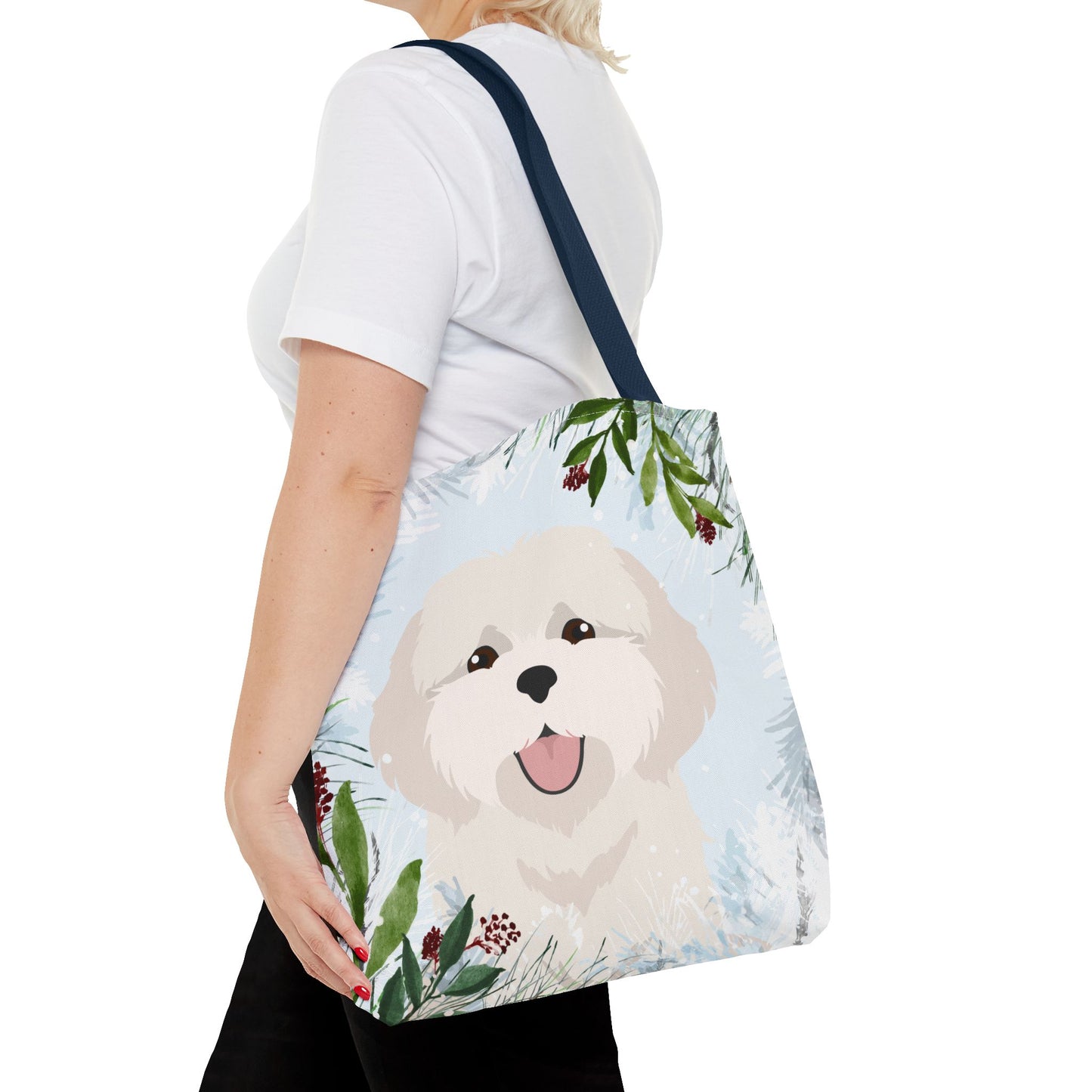 Coton De Tulear Dog Christmas Holiday Tote Bag 16x16