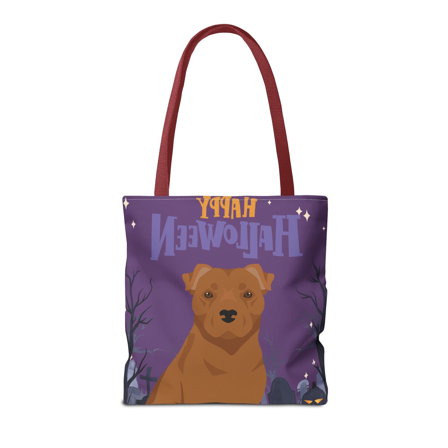Staffordshire Bull Terrier Dog Happy Halloween Tote Bag 16x16