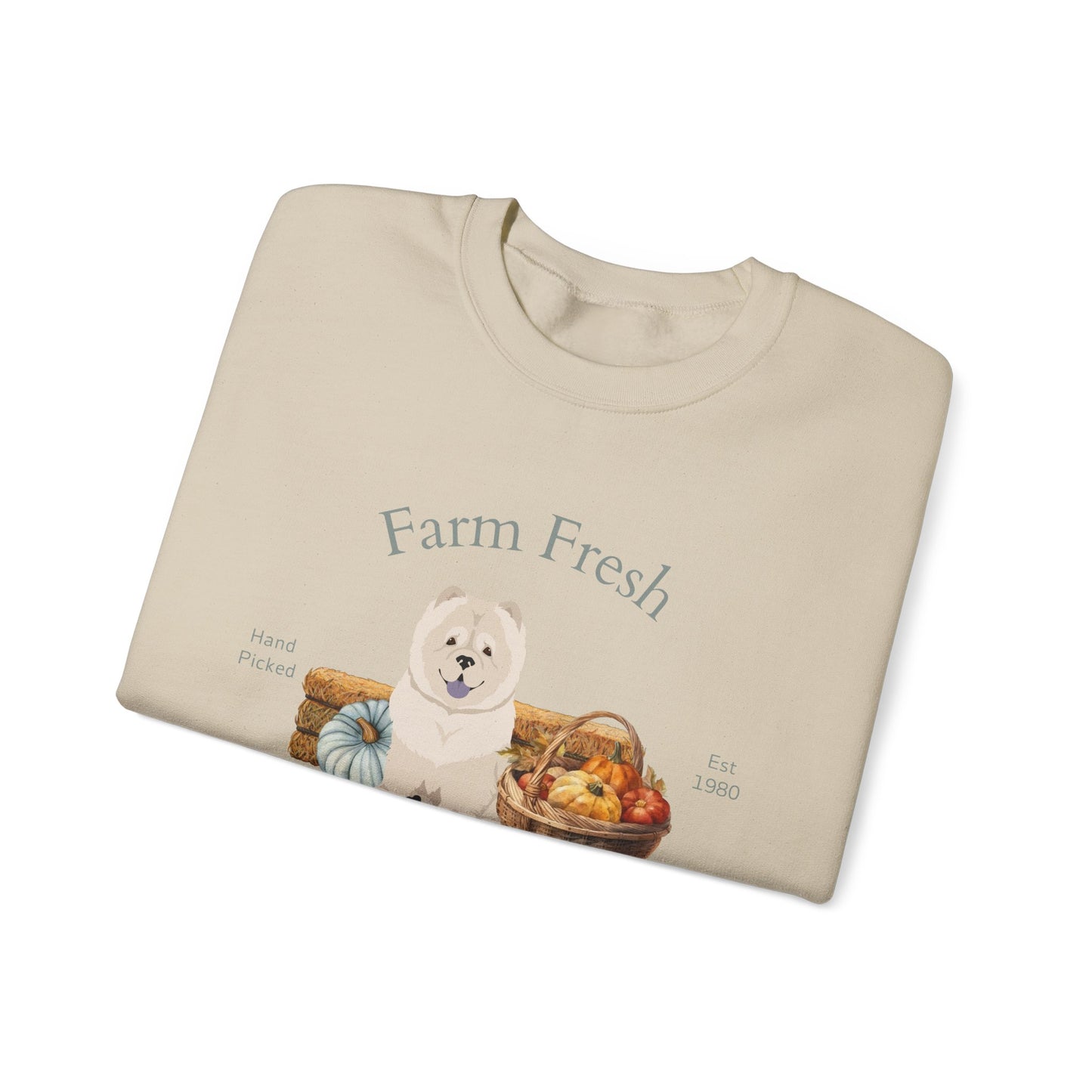 Chow Chow Dog Fall Farm Fresh Unisex Heavy Blend Crewneck Sweatshirt