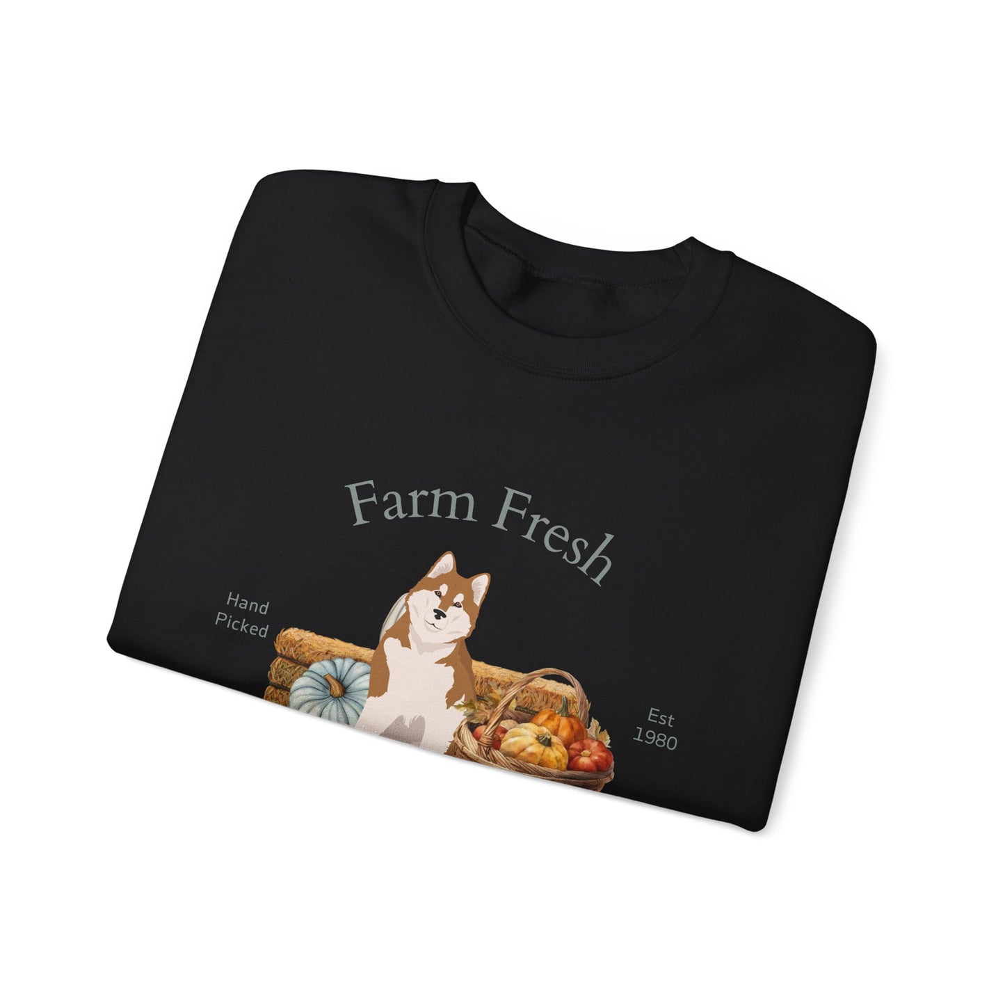 Alaskan Malamute Dog Fall Farm Fresh Unisex Heavy Blend Crewneck Sweatshirt