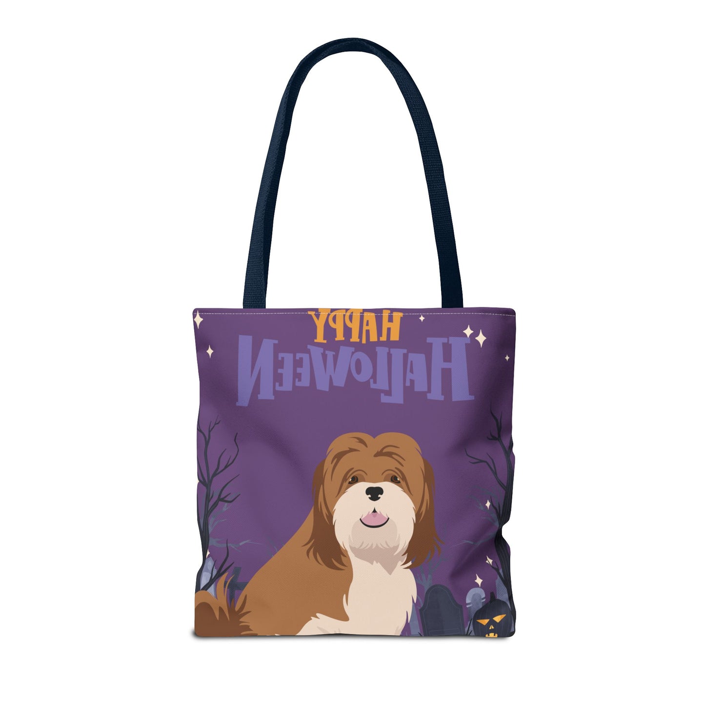 Lhasa Apso Dog Happy Halloween Tote Bag 16x16