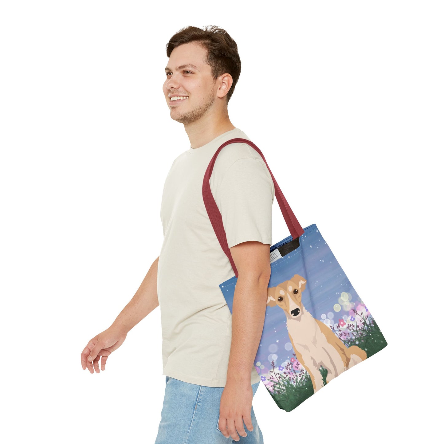 Silken Windhound Dog Tote Bag 16x16