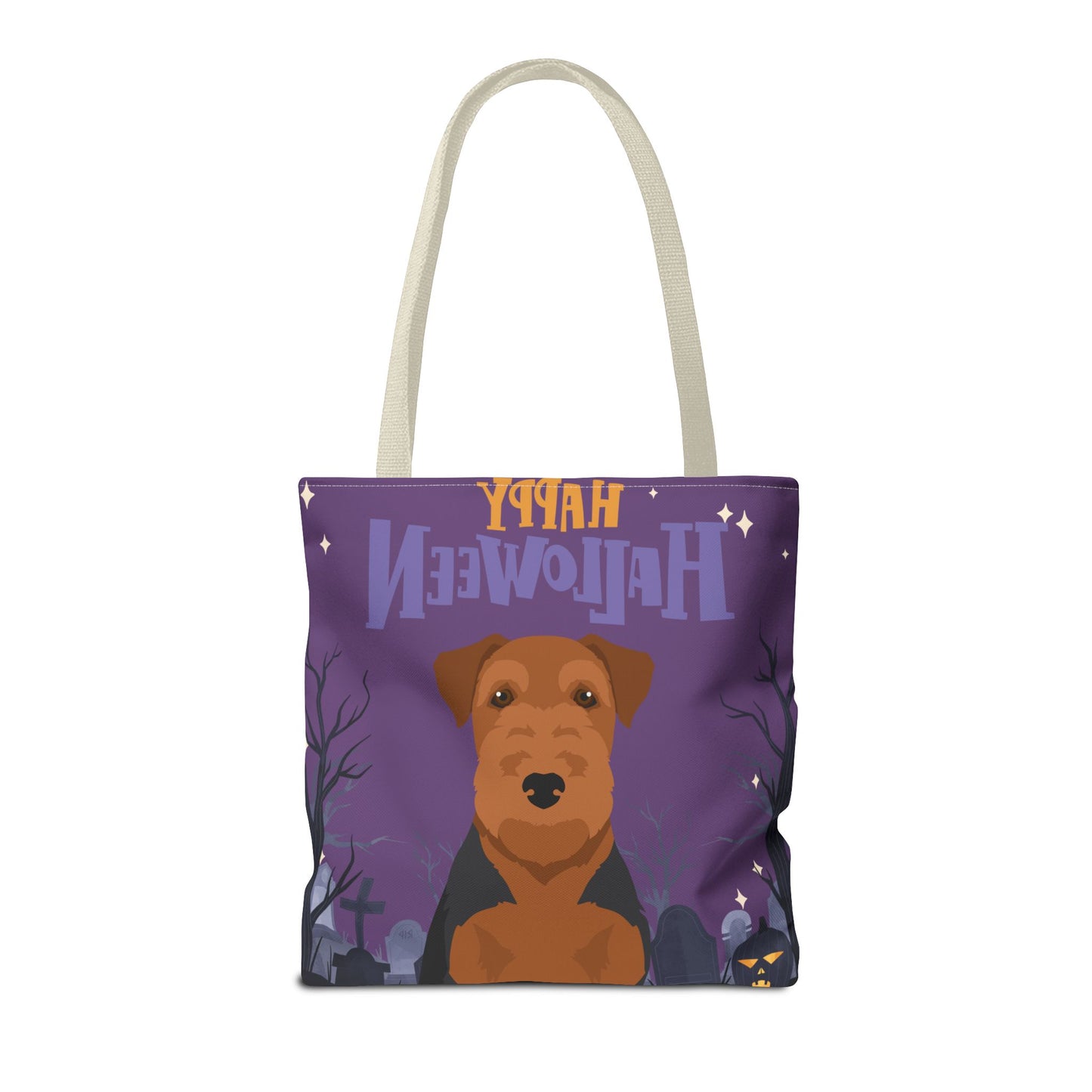 Welsh Terrier Dog Happy Halloween Tote Bag 16x16