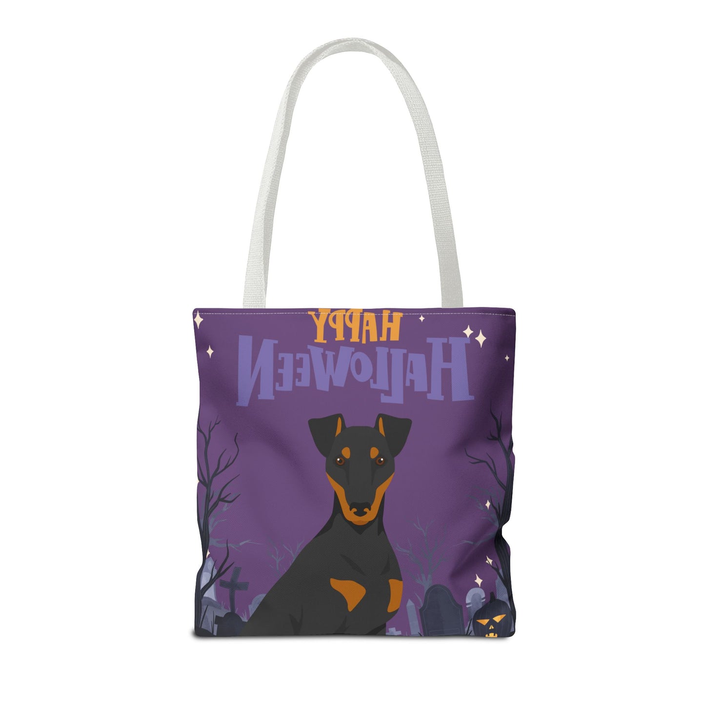 Manchester Terrier Dog Happy Halloween Tote Bag 16x16