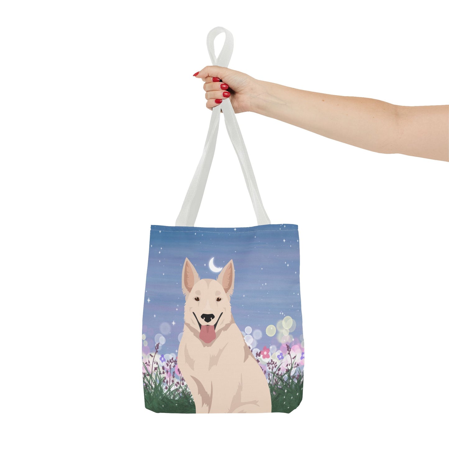 White Swiss Shepherd Dog Tote Bag 13x13