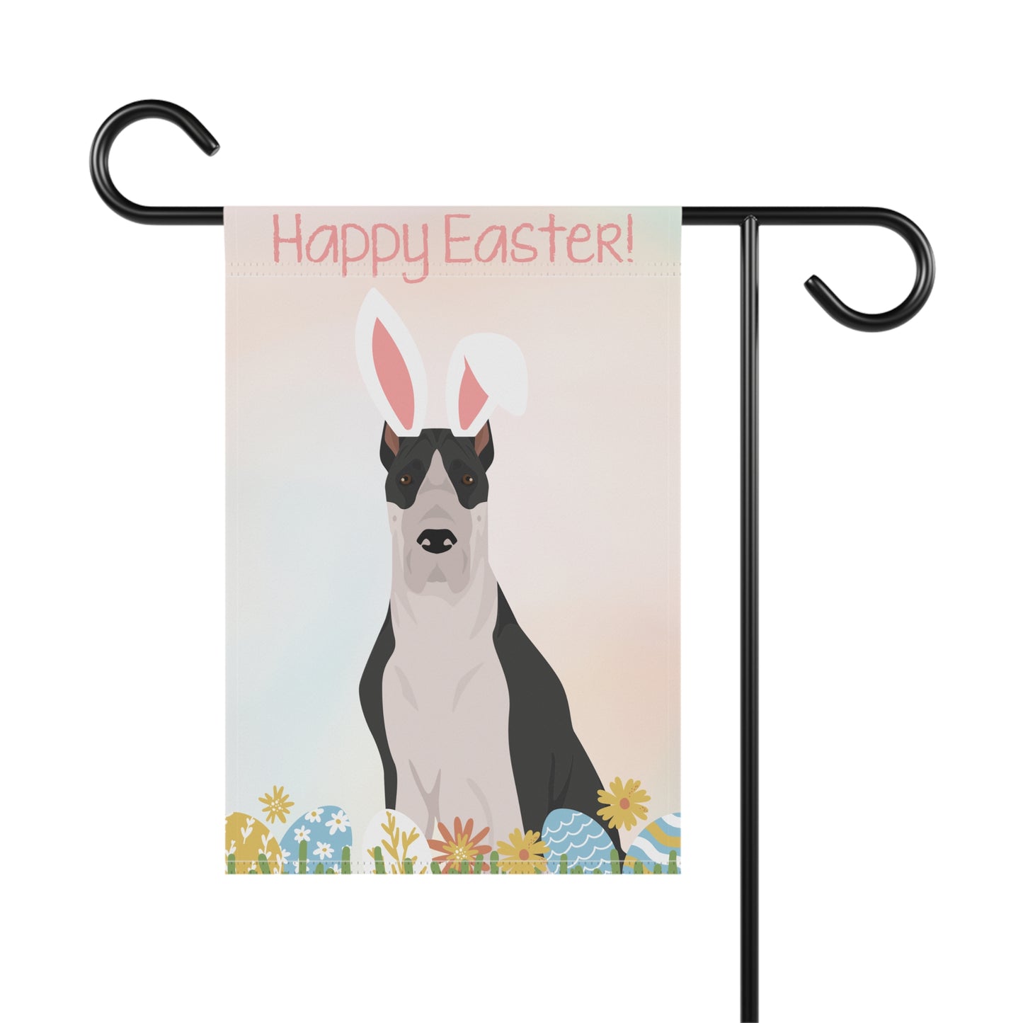 Great Dane Dog Happy Easter Garden Flag