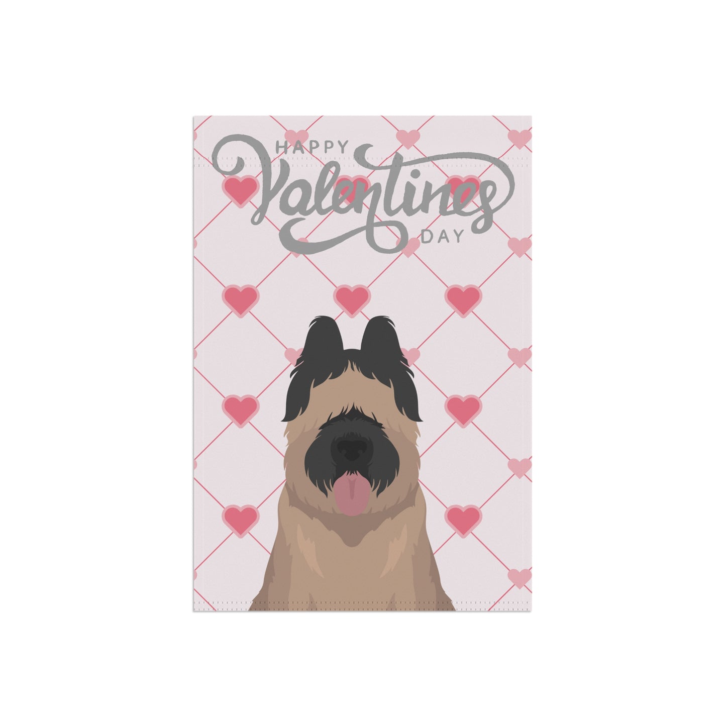 Briard Dog Valentines Day Garden Flag