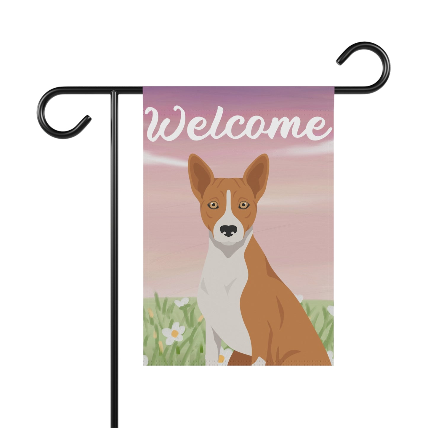 Basenji Dog Welcome Garden Flag