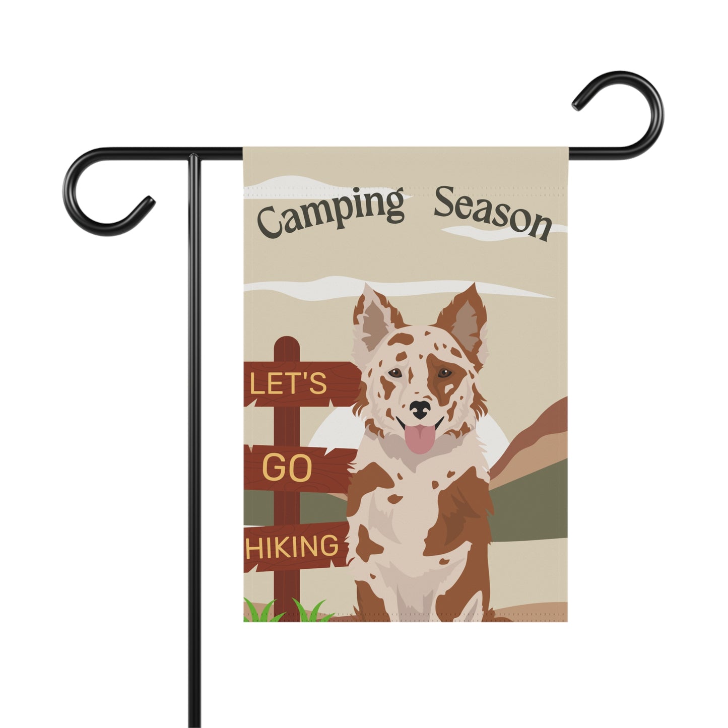 Mudi Dog Camping Garden Flag