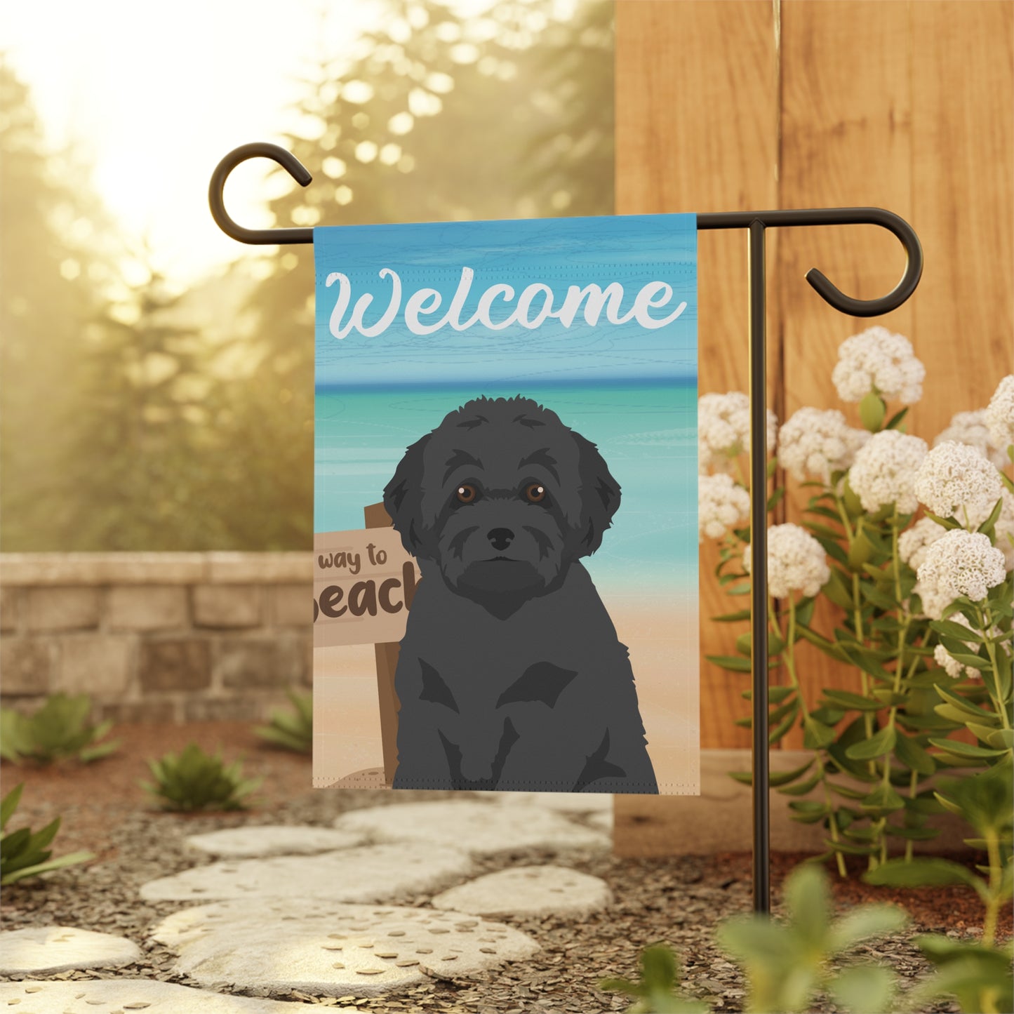 Toy Poodle Dog Garden Flag