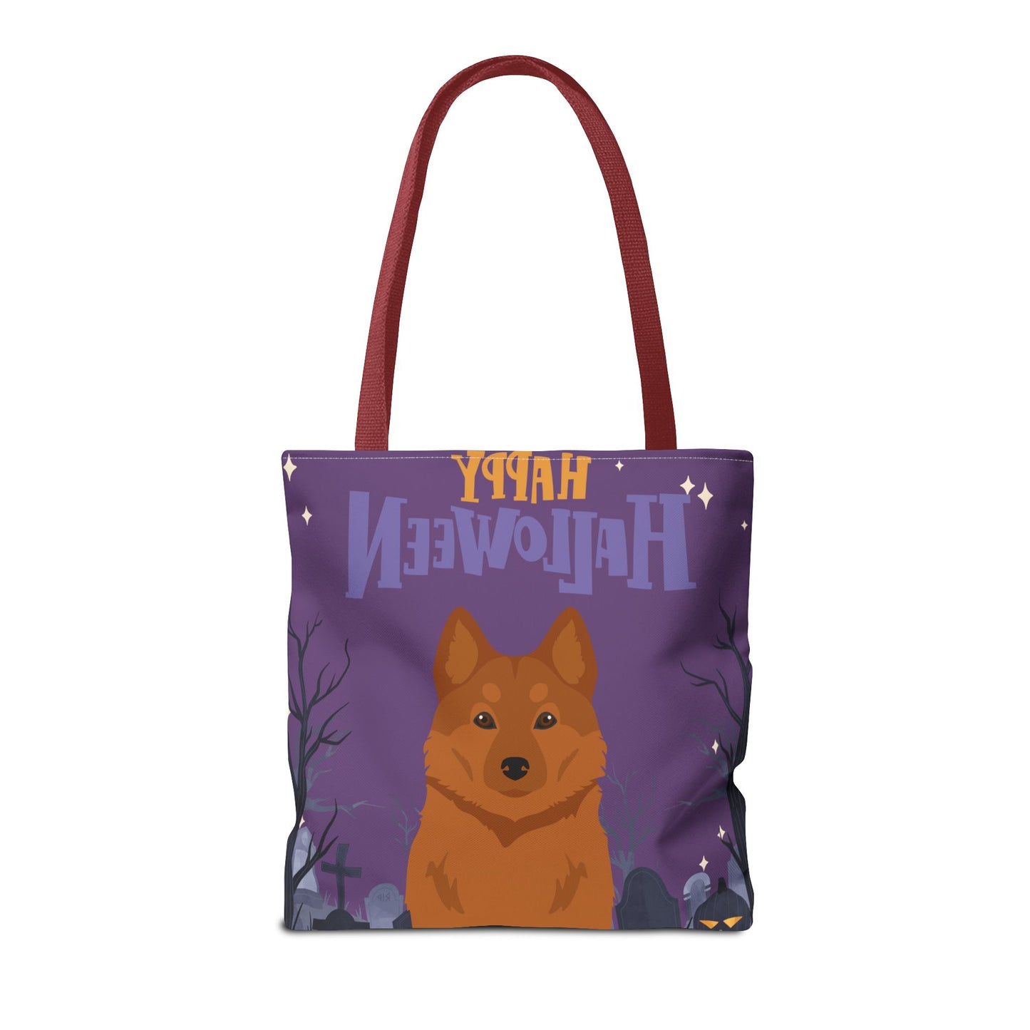 Finnish Spitz Dog Happy Halloween Tote Bag 16x16