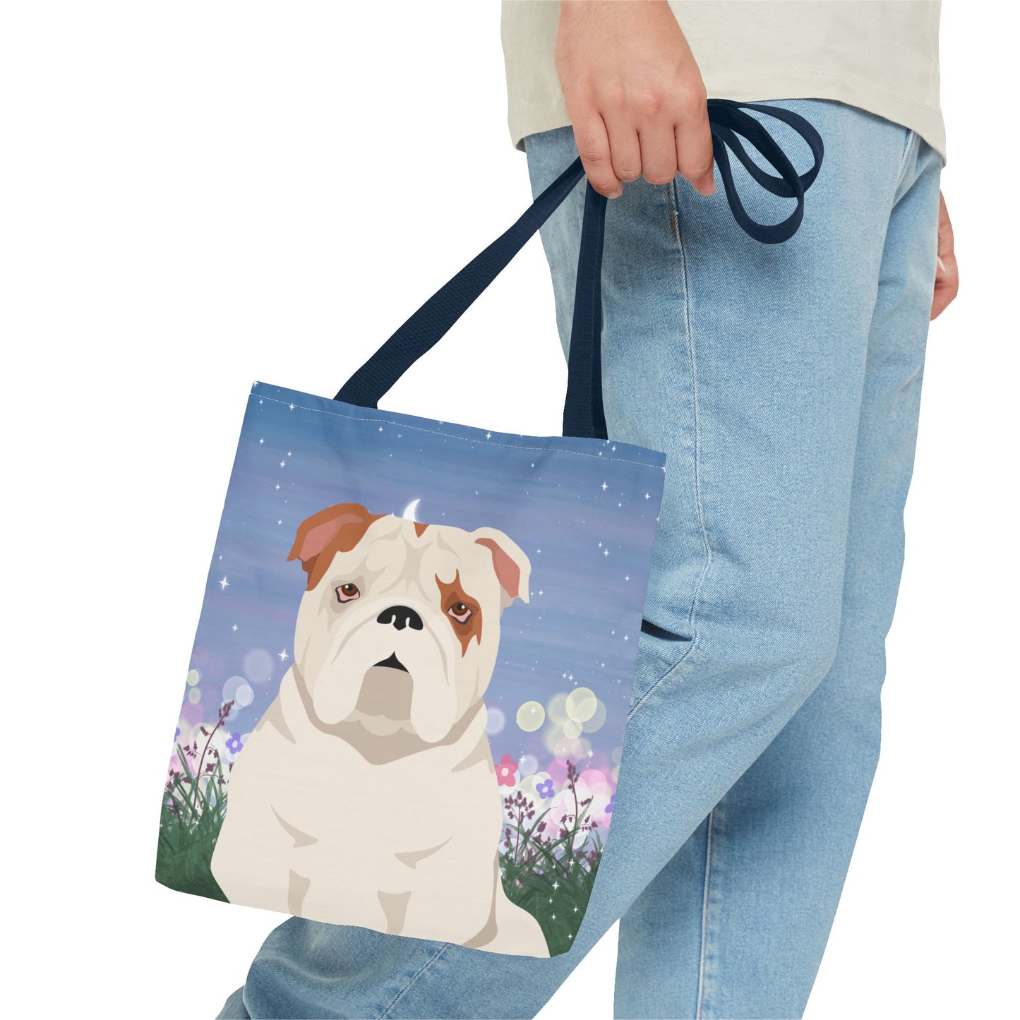 Bulldog Dog Tote Bag 13x13