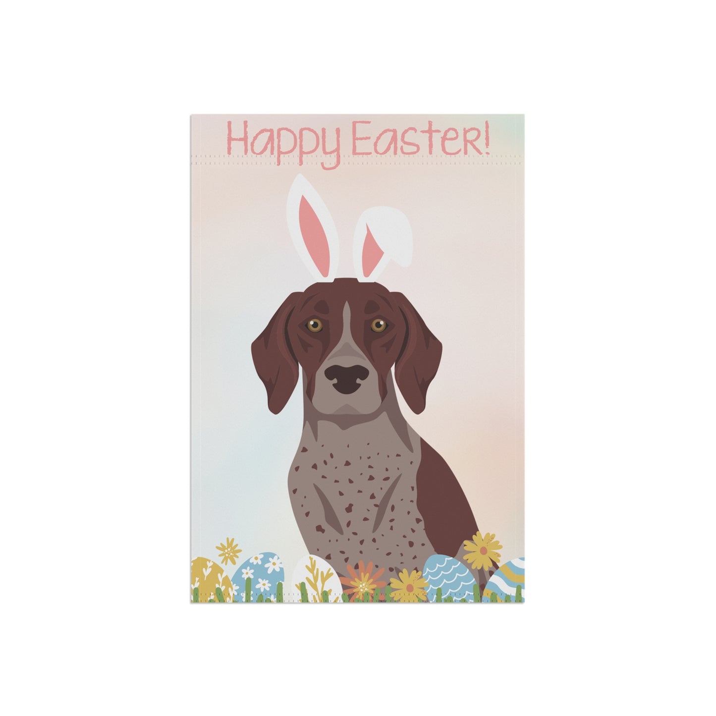 German Shorthaired Pointer Dog Happy Easter Garden Flag