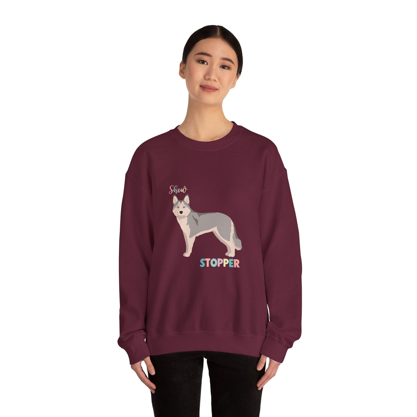 Alaskan Husky Dog Unisex Heavy Blend Crewneck Sweatshirt