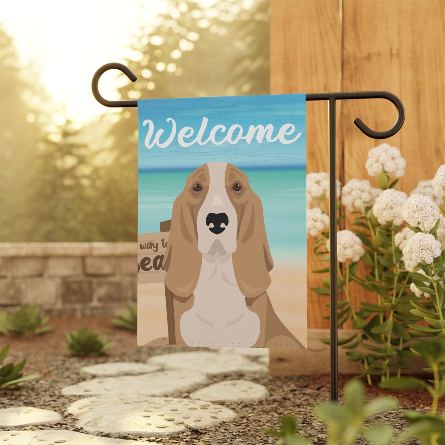Basset Hound Dog Garden Flag
