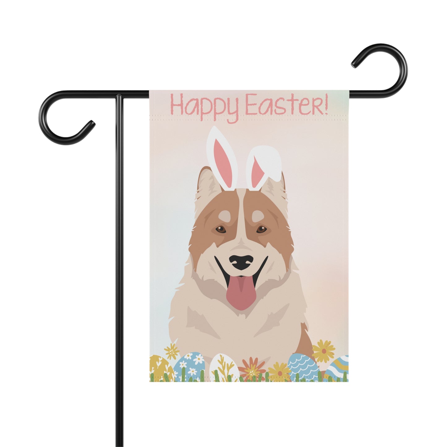 Thai Bangkaew Dog Happy Easter Garden Flag