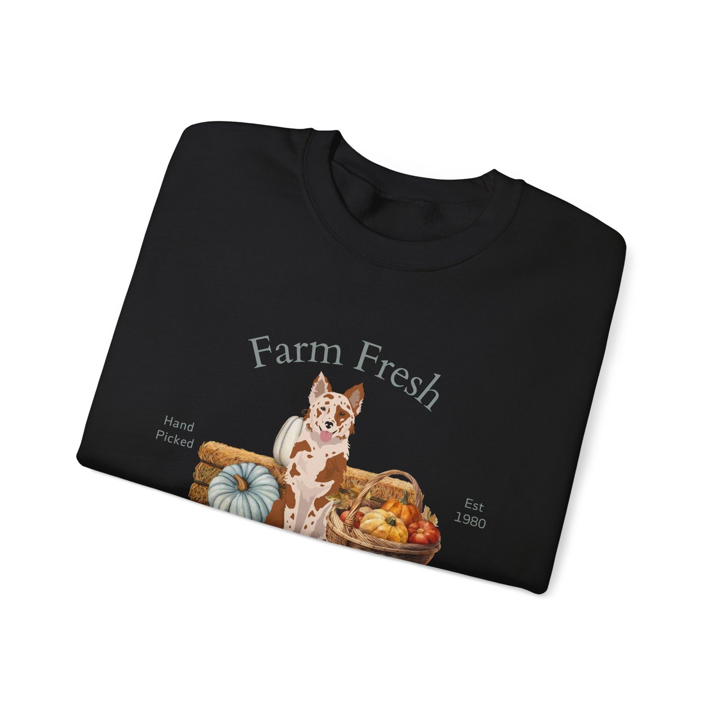 Mudi Dog Fall Farm Fresh Unisex Heavy Blend Crewneck Sweatshirt