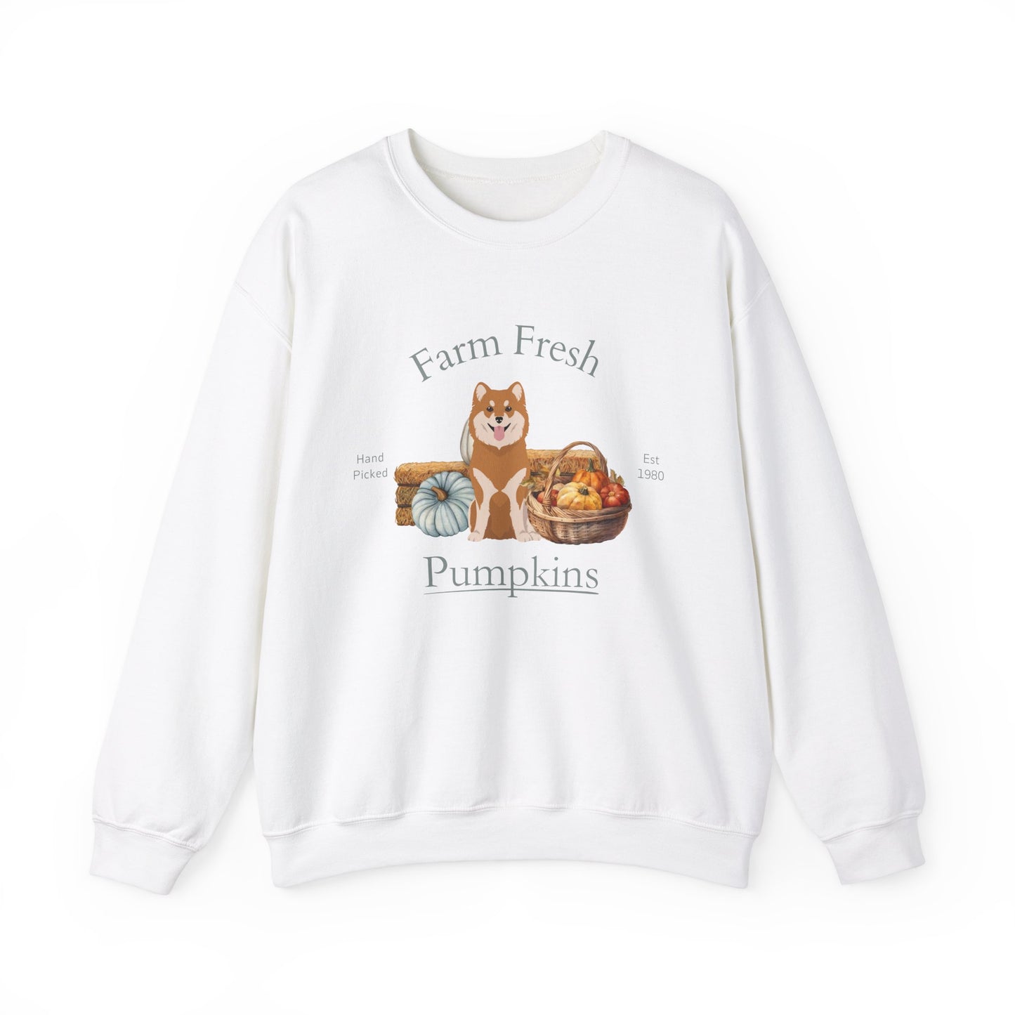 Finnish Lapphund Dog Fall Halloween Unisex Heavy Blend Crewneck Sweatshirt