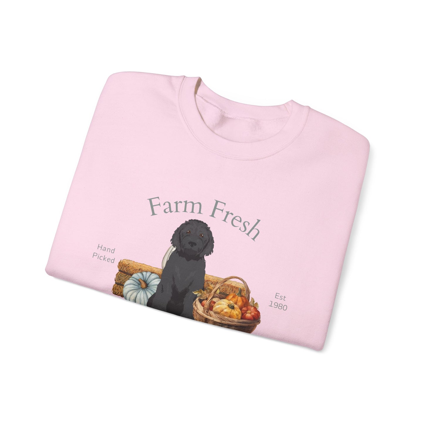 Doodle Dog Fall Farm Fresh Unisex Heavy Blend Crewneck Sweatshirt