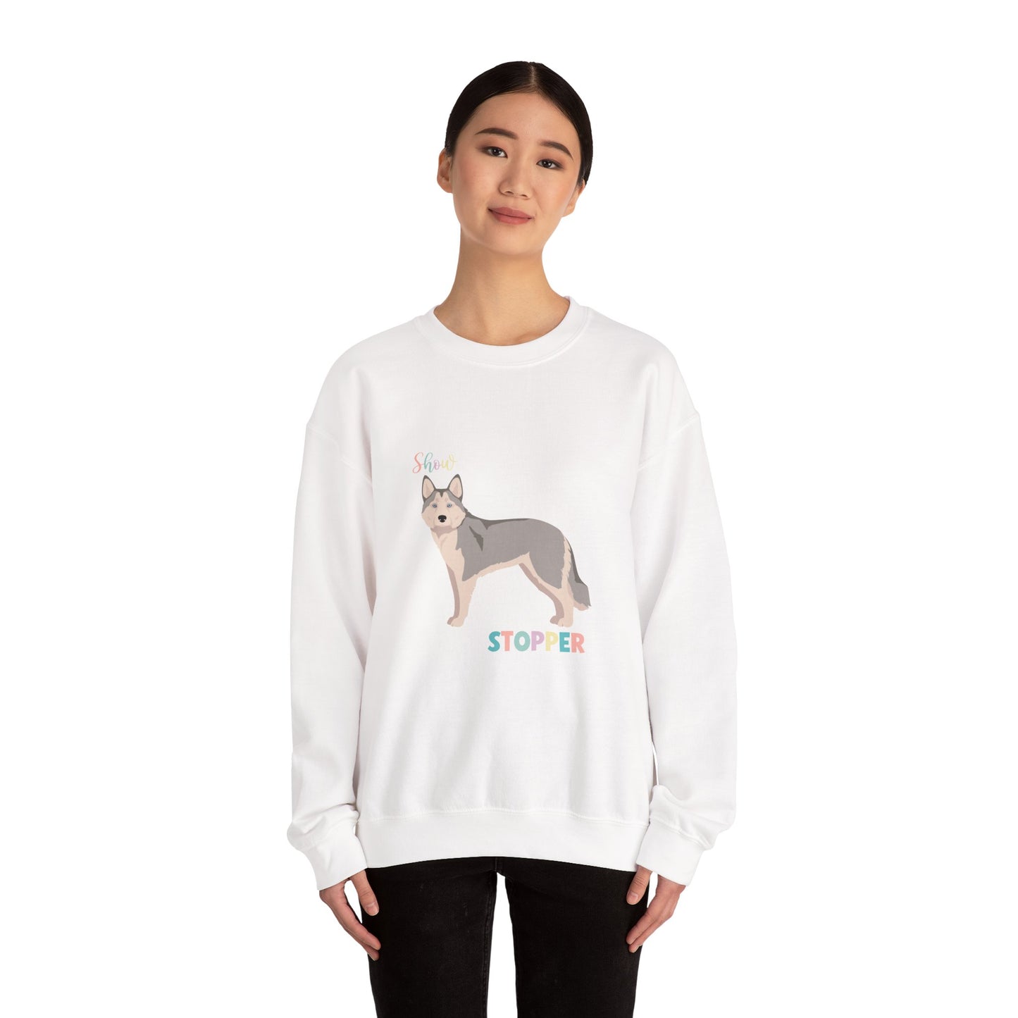 Alaskan Husky Dog Unisex Heavy Blend Crewneck Sweatshirt