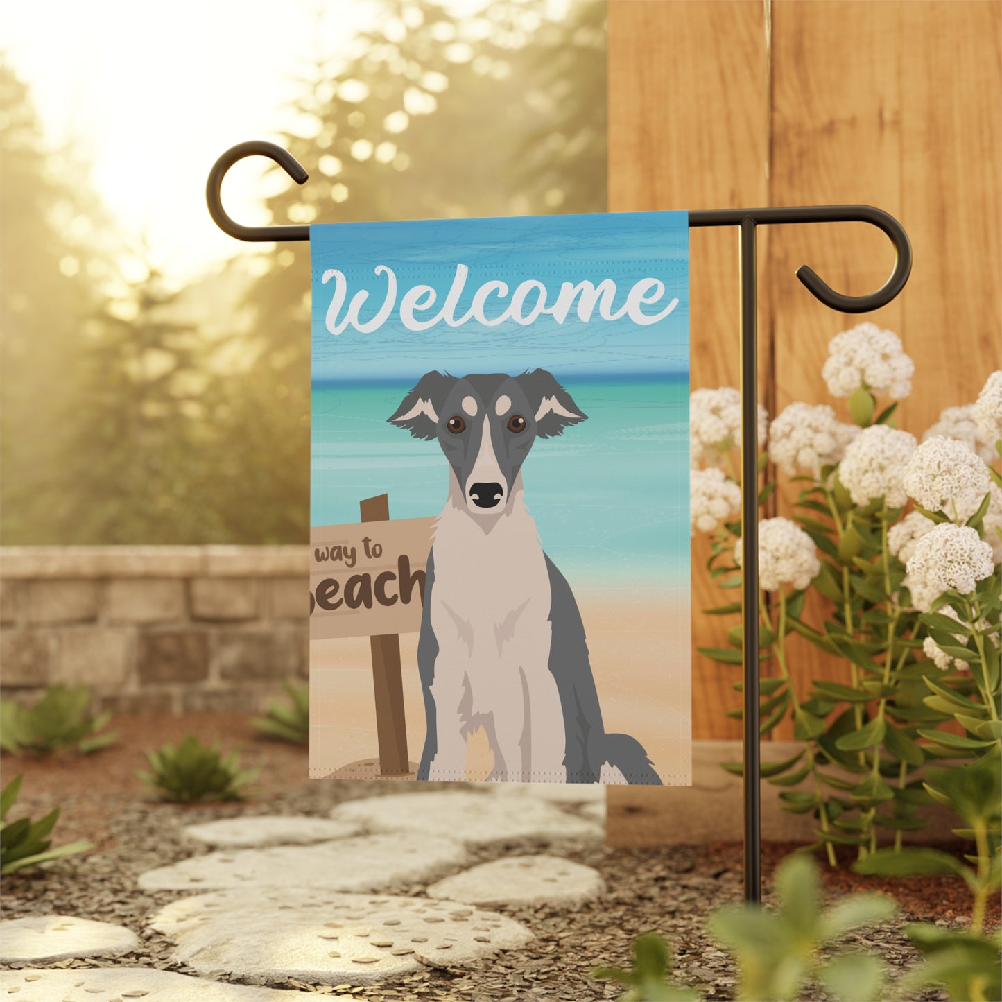 Silken Windhound Dog Garden Flag